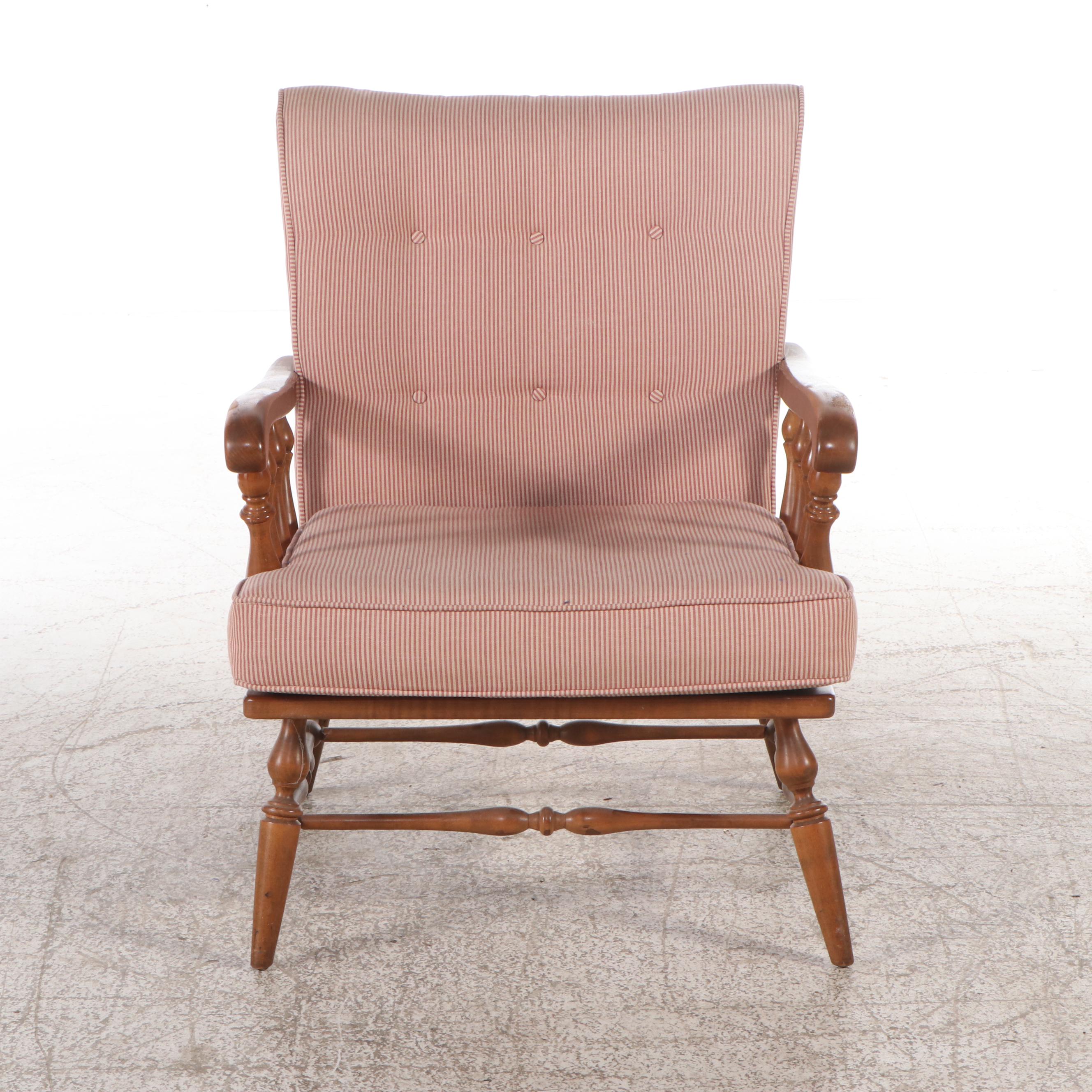 Traditional Style Turned Wood Armchair