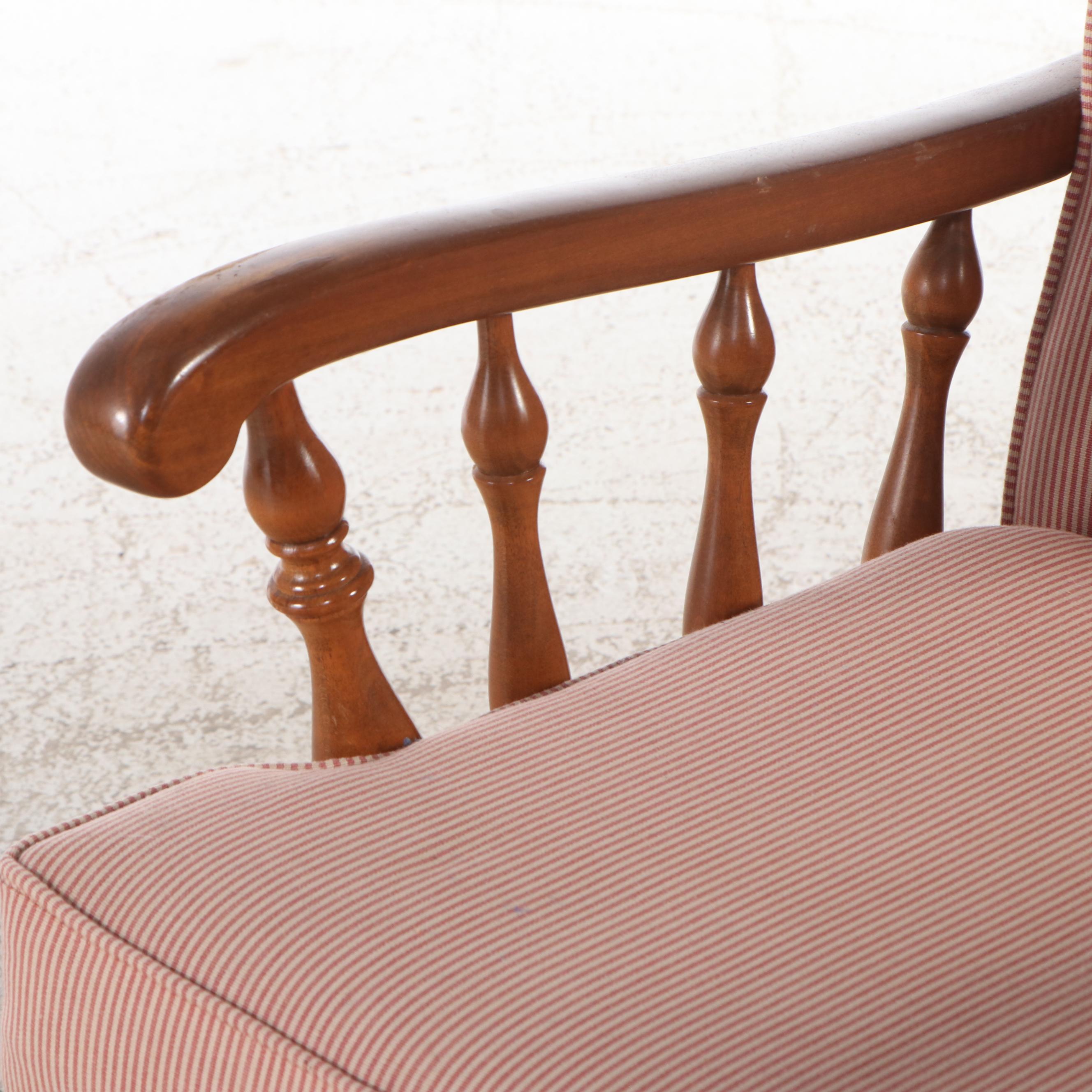 Traditional Style Turned Wood Armchair