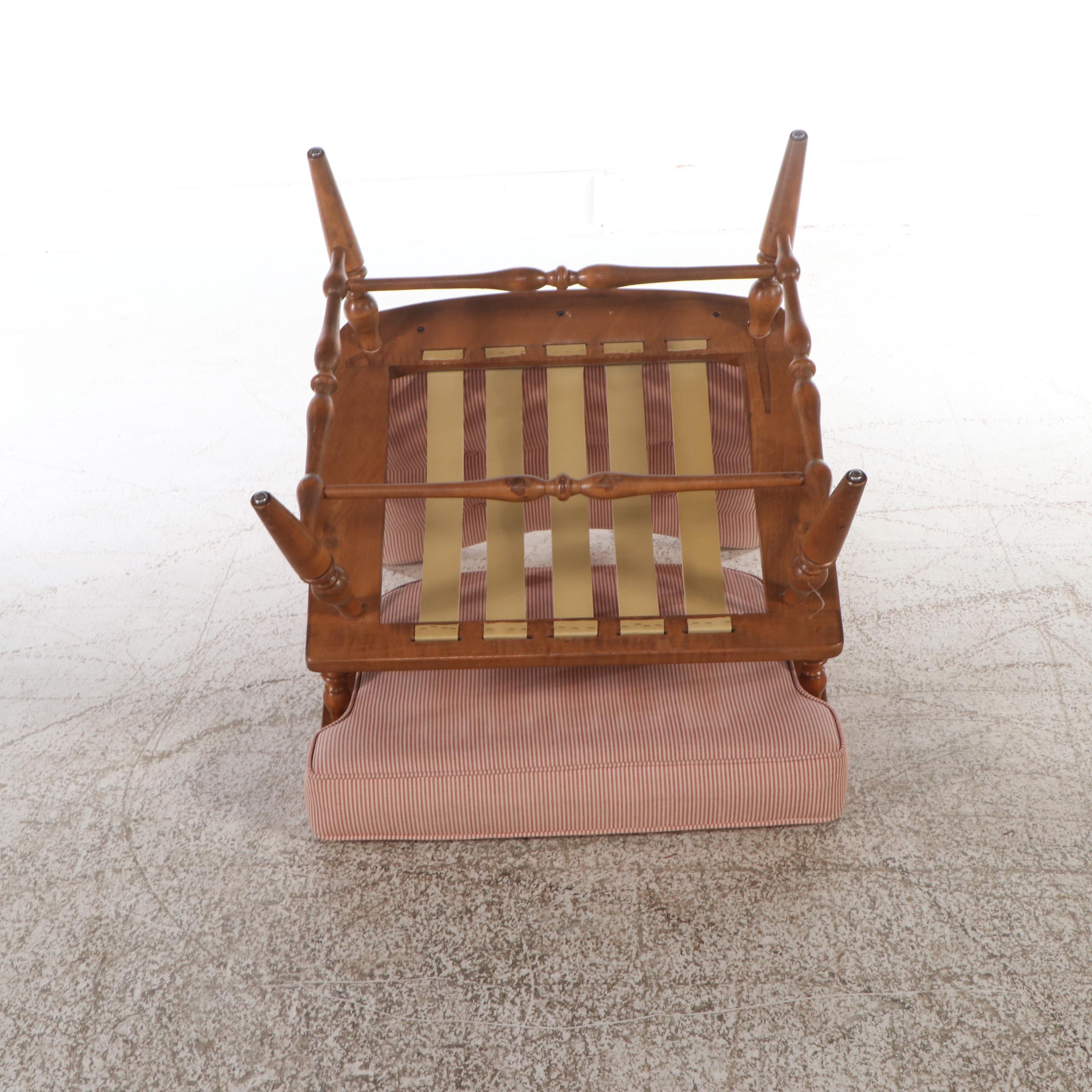 Traditional Style Turned Wood Armchair