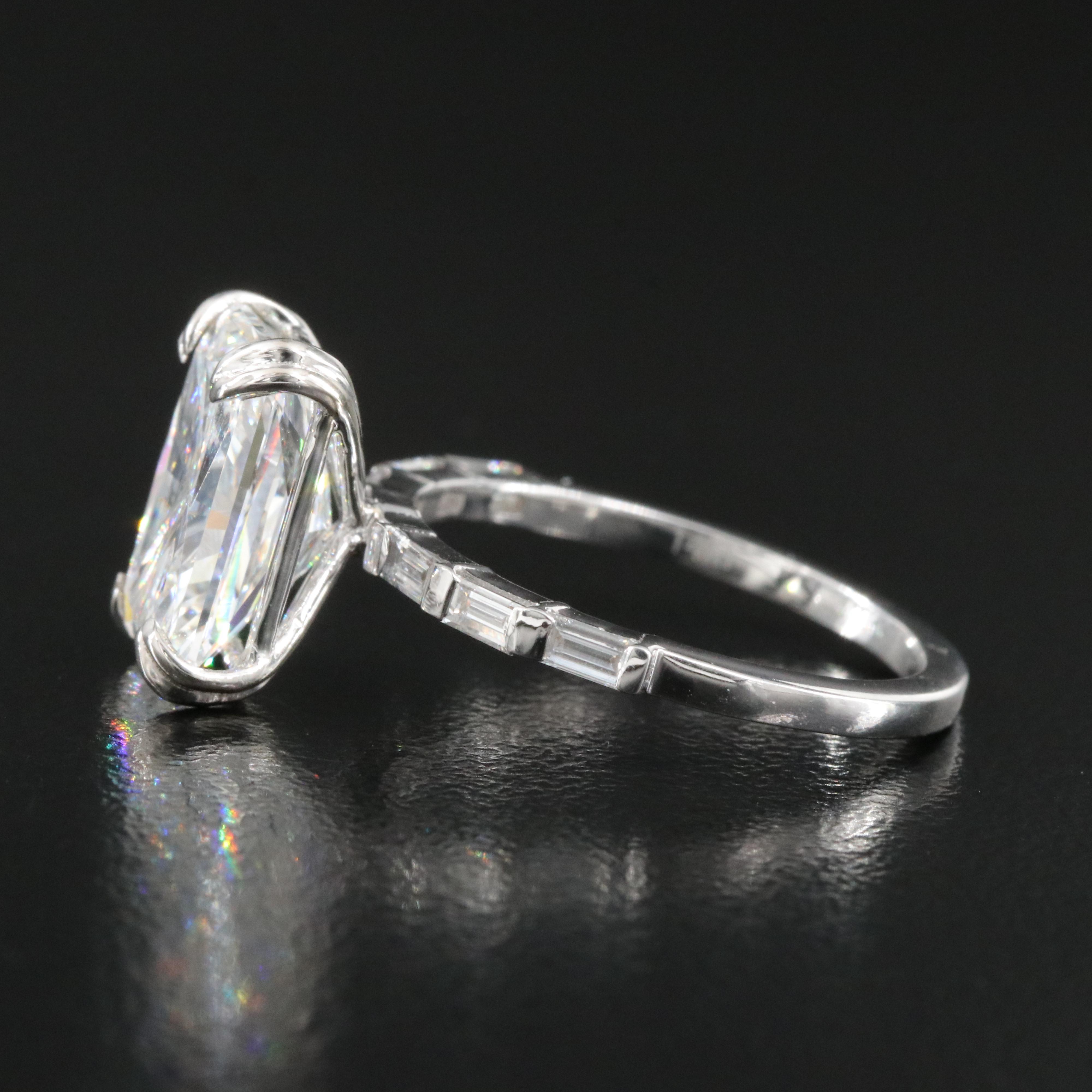 14K 4.32 CTW Lab Grown Diamond Ring with IGI Report