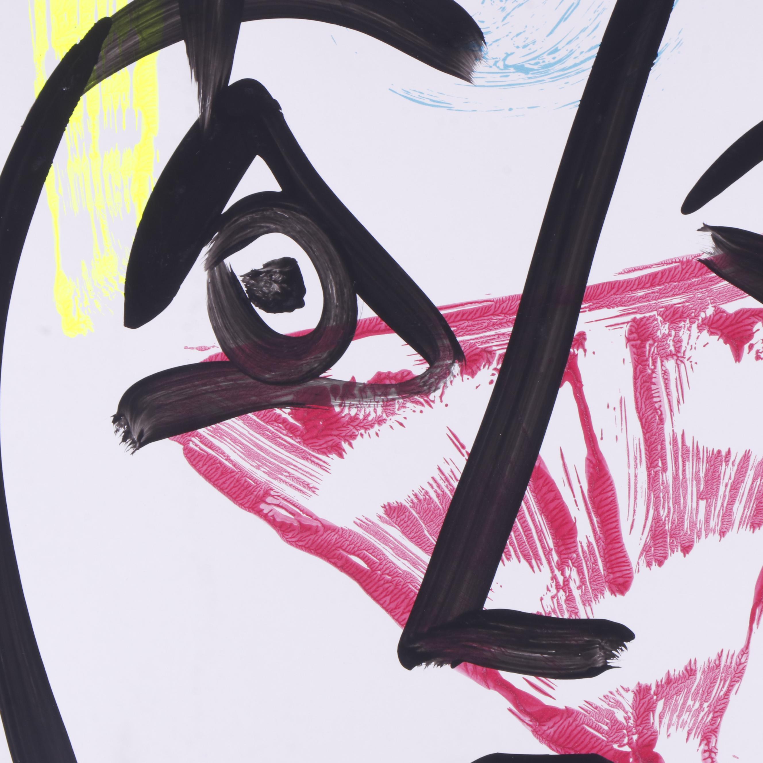 Peter Keil Abstract Portrait Composition Acrylic Painting