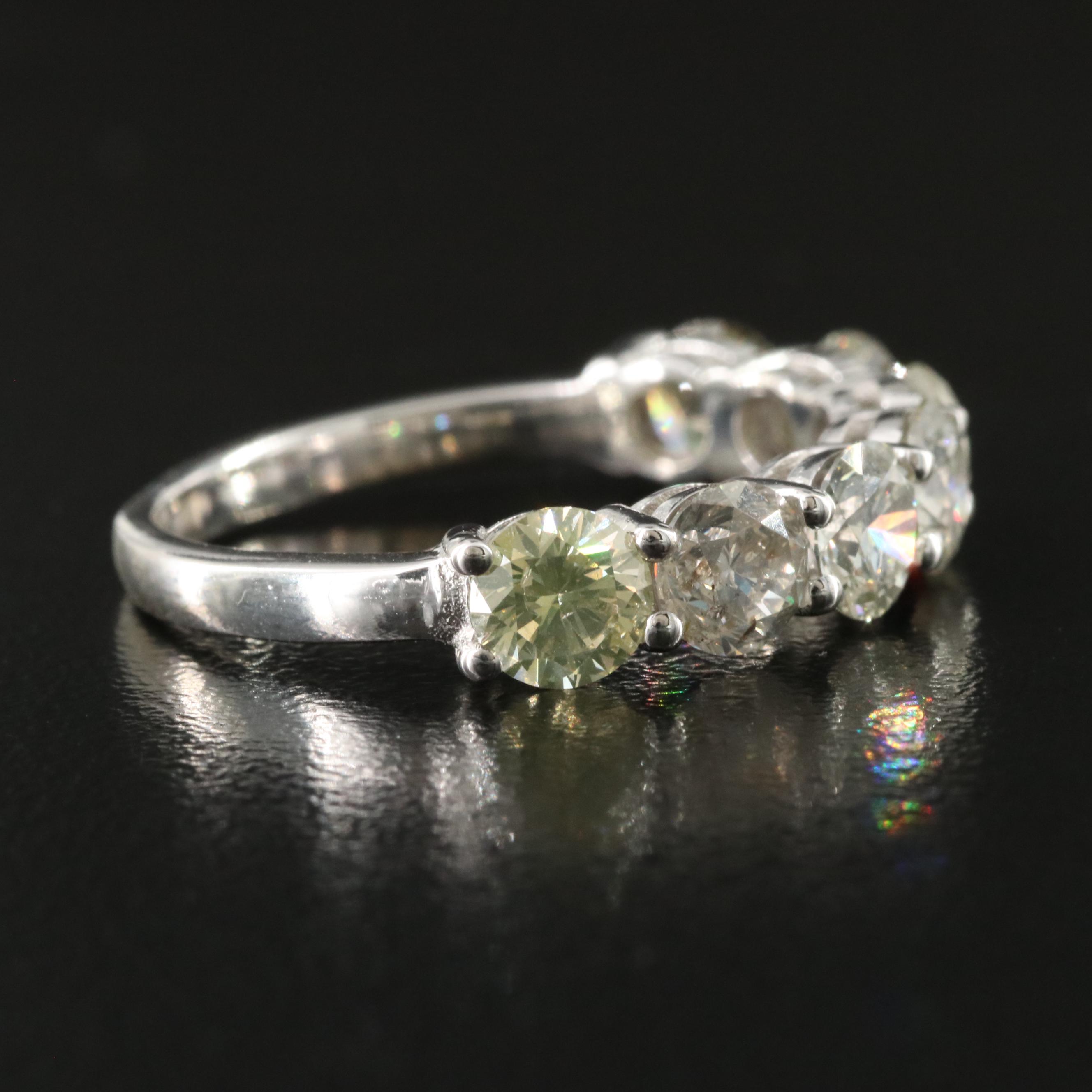 14K 3.00 CTW Diamond Ring with IGI Report and Fancy Color Diamonds