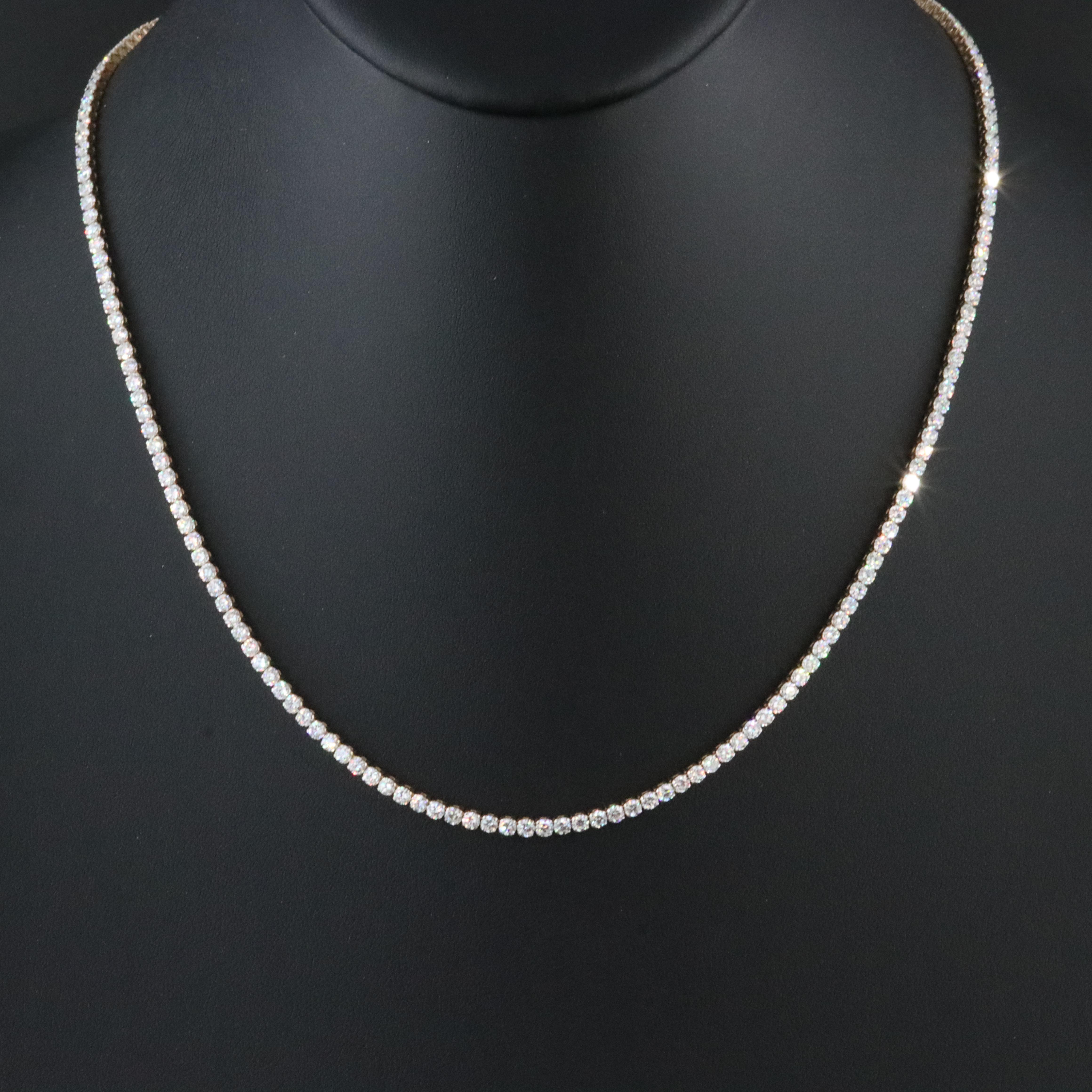 14K 9.00 CTW Lab Grown Diamond Necklace