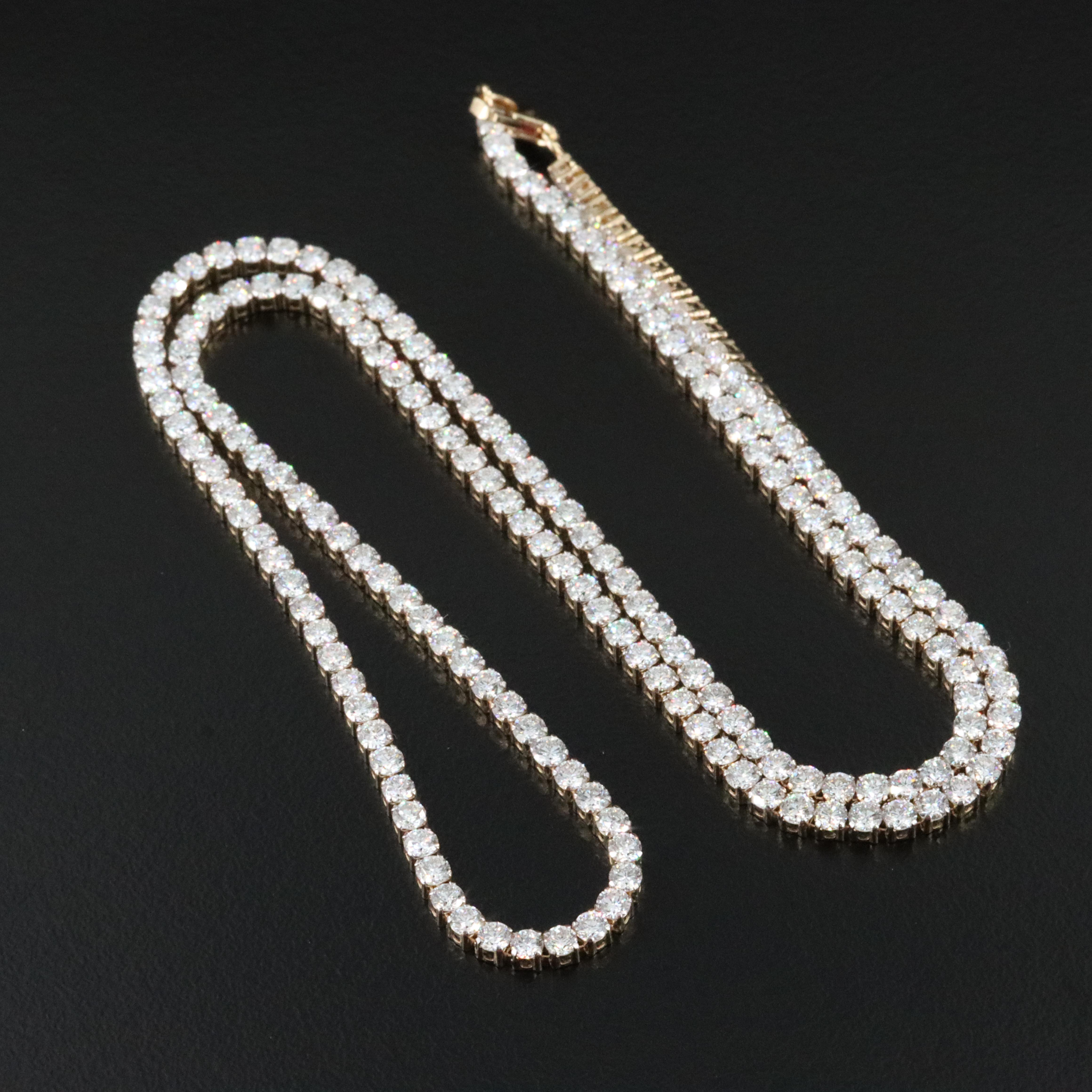 14K 9.00 CTW Lab Grown Diamond Necklace