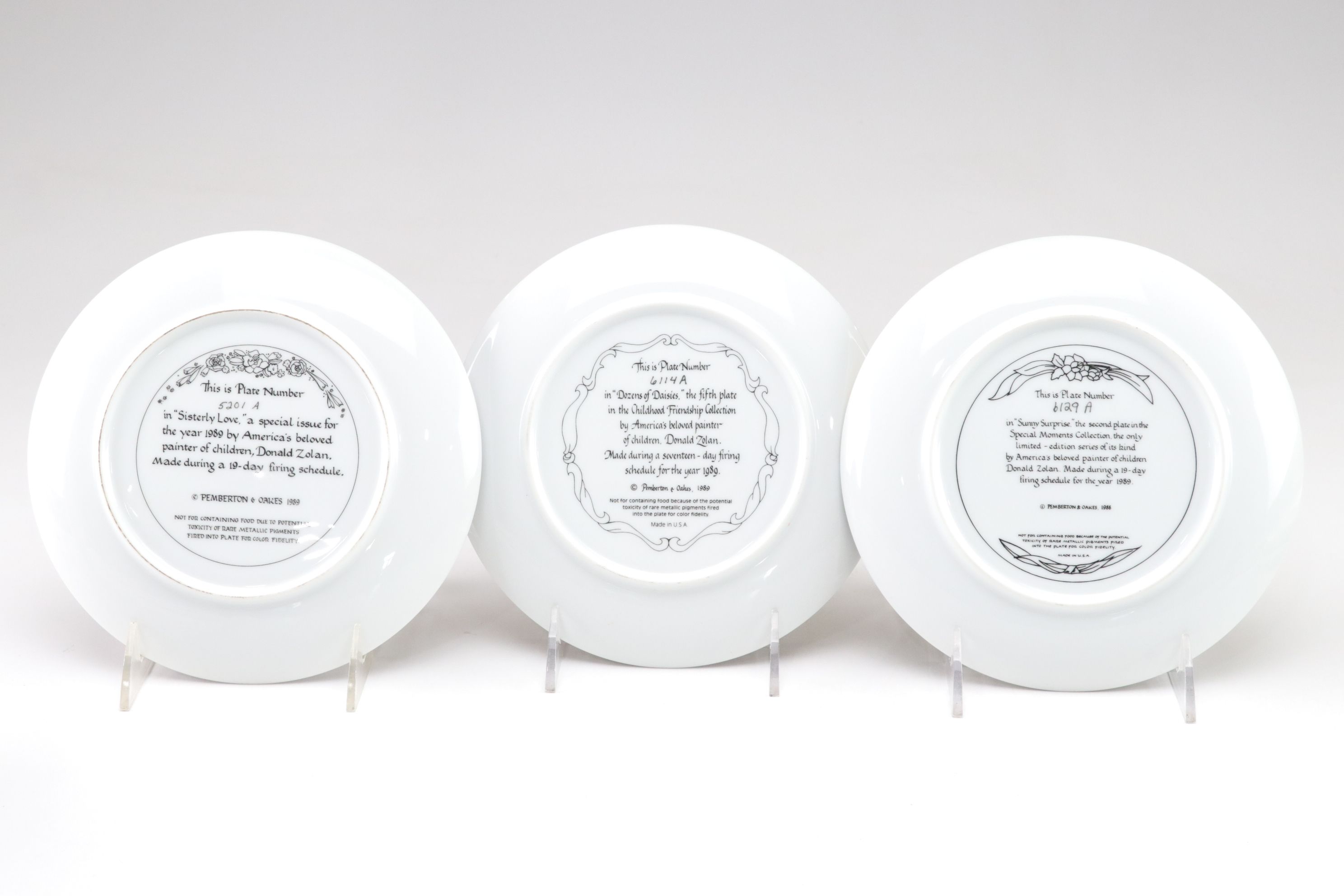 Donald Zolan "Special Moments Collection" Illustrated Collector's Plates