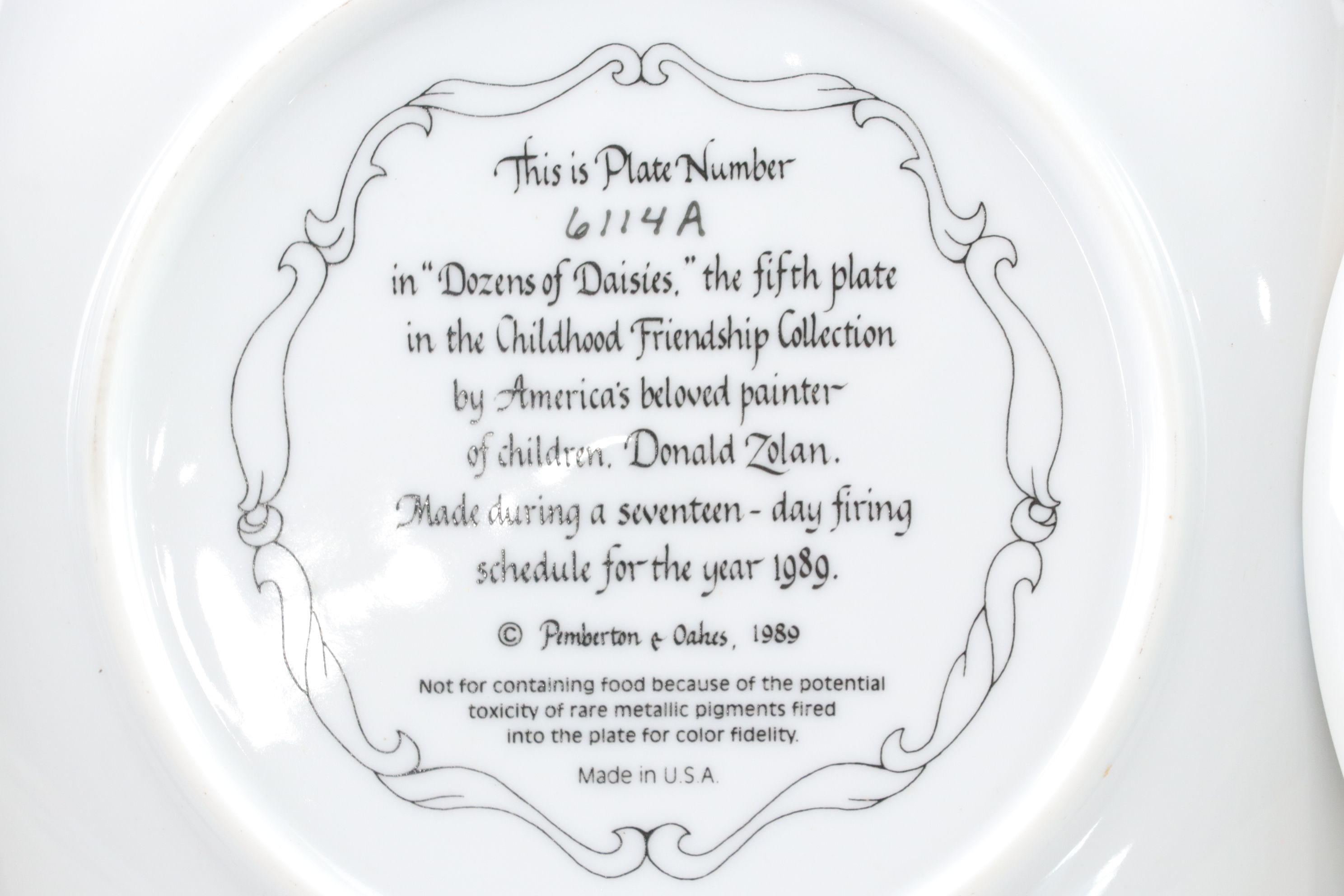 Donald Zolan "Special Moments Collection" Illustrated Collector's Plates