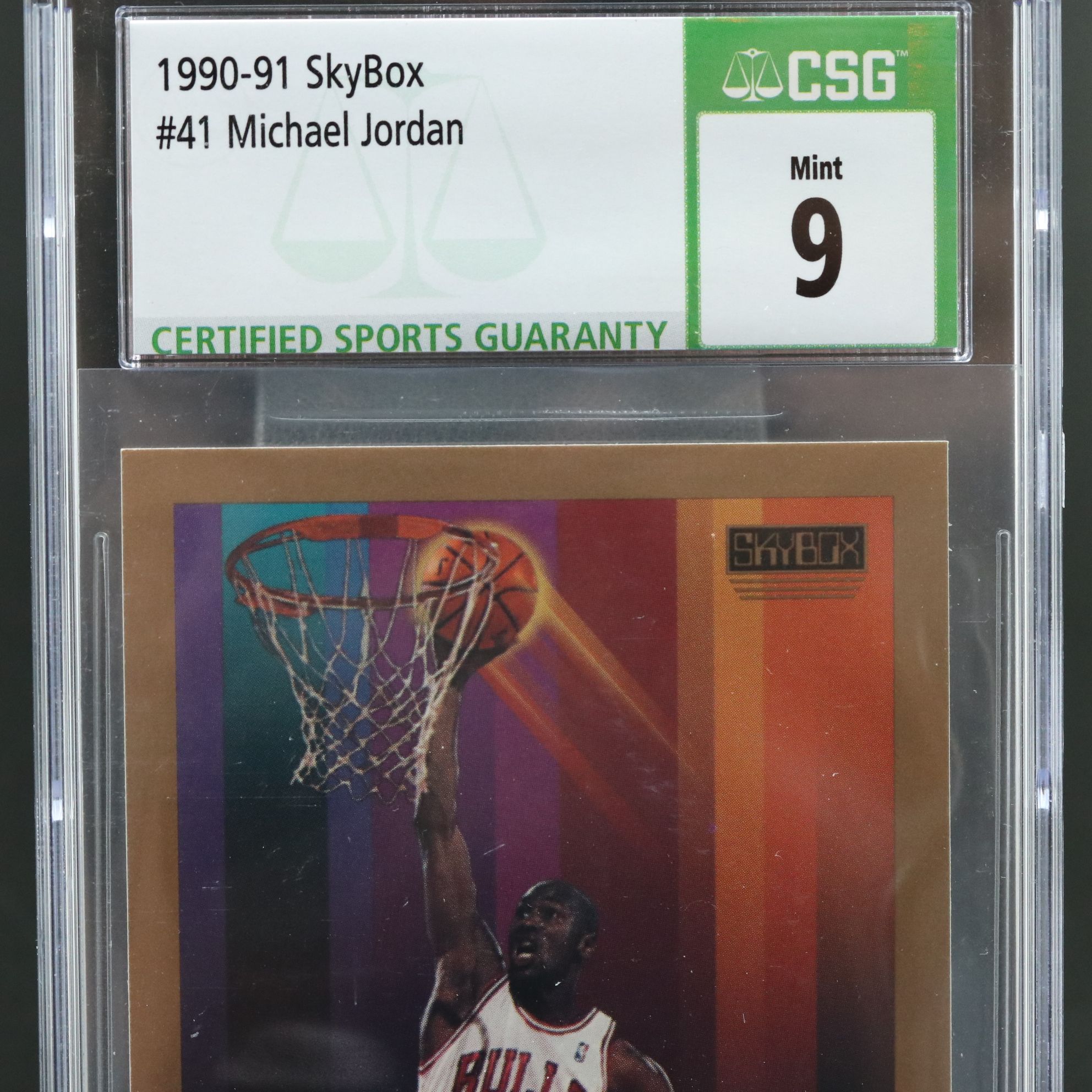 1990–91 Skybox Michael Jordan Chicago Bulls Basketball Card Graded CSG 9