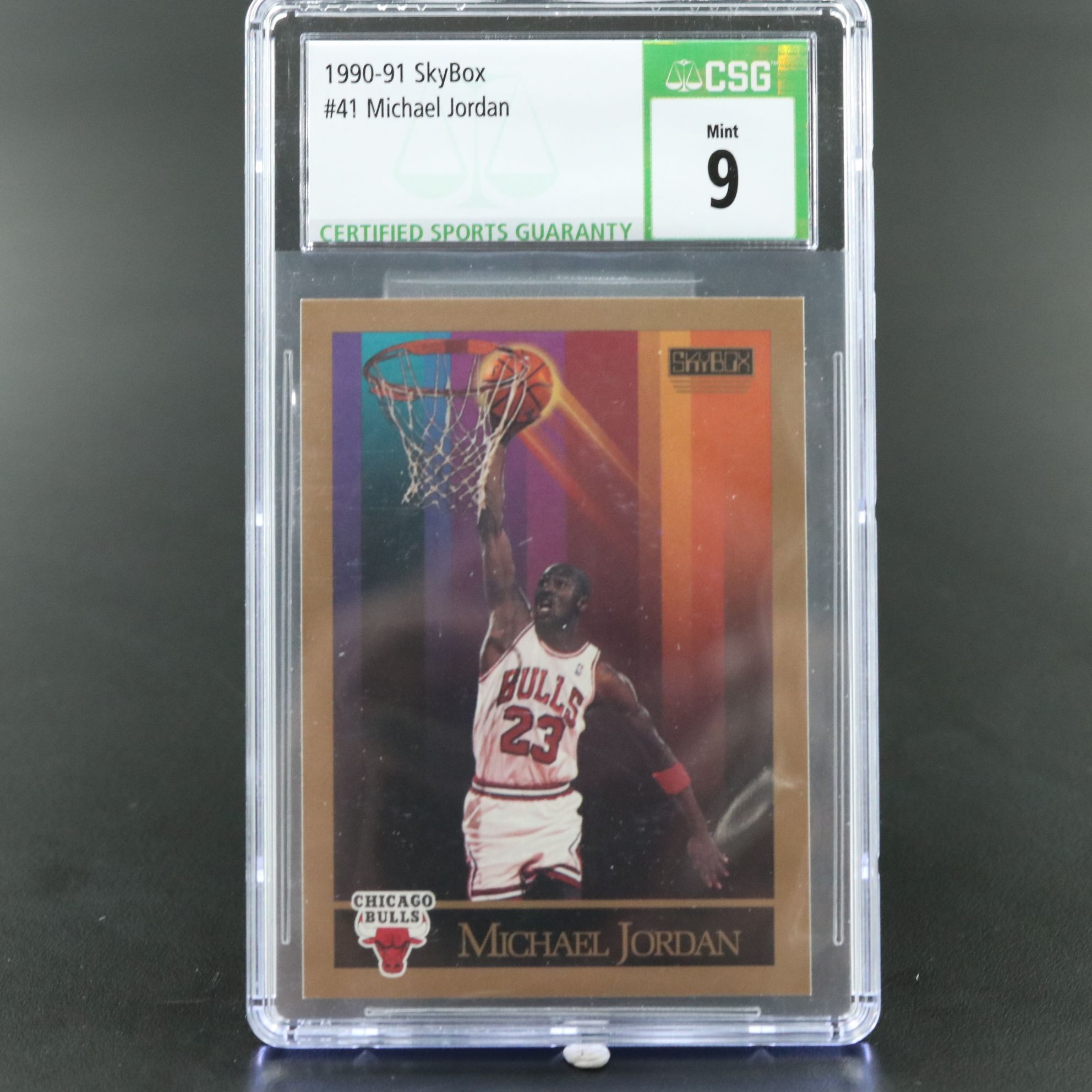 1990–91 Skybox Michael Jordan Chicago Bulls Basketball Card Graded CSG 9