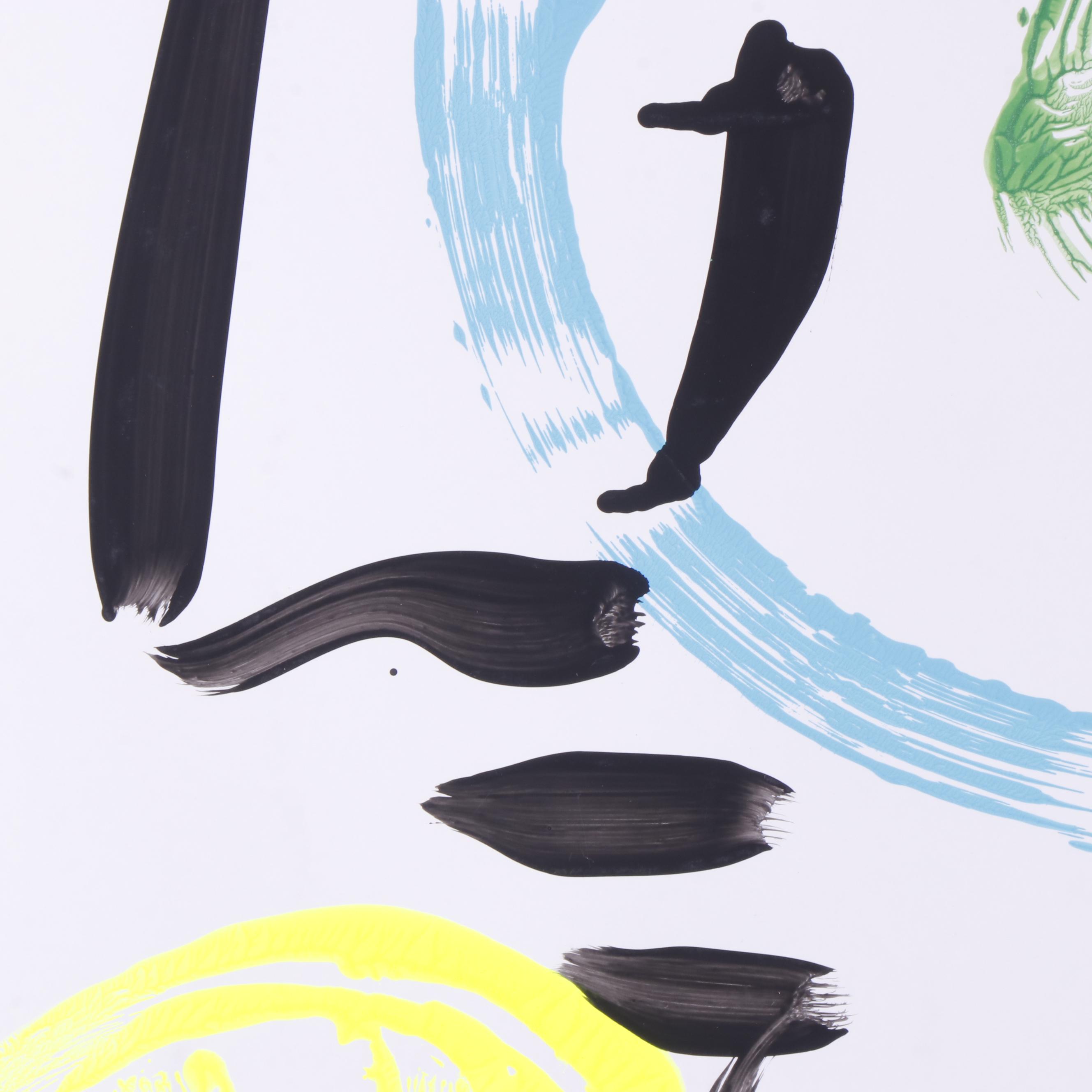 Peter Keil Abstract Portrait Composition Acrylic Painting