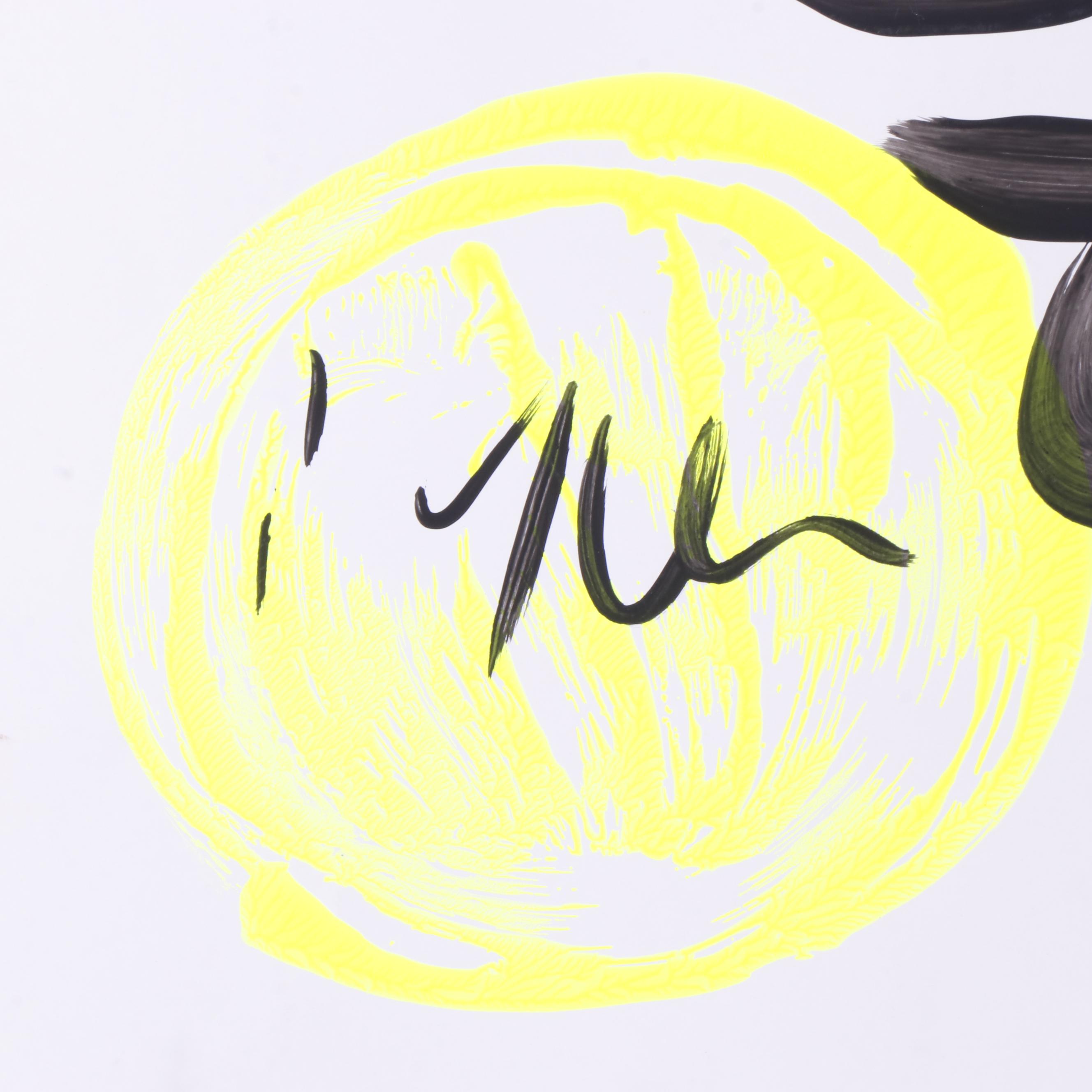 Peter Keil Abstract Portrait Composition Acrylic Painting