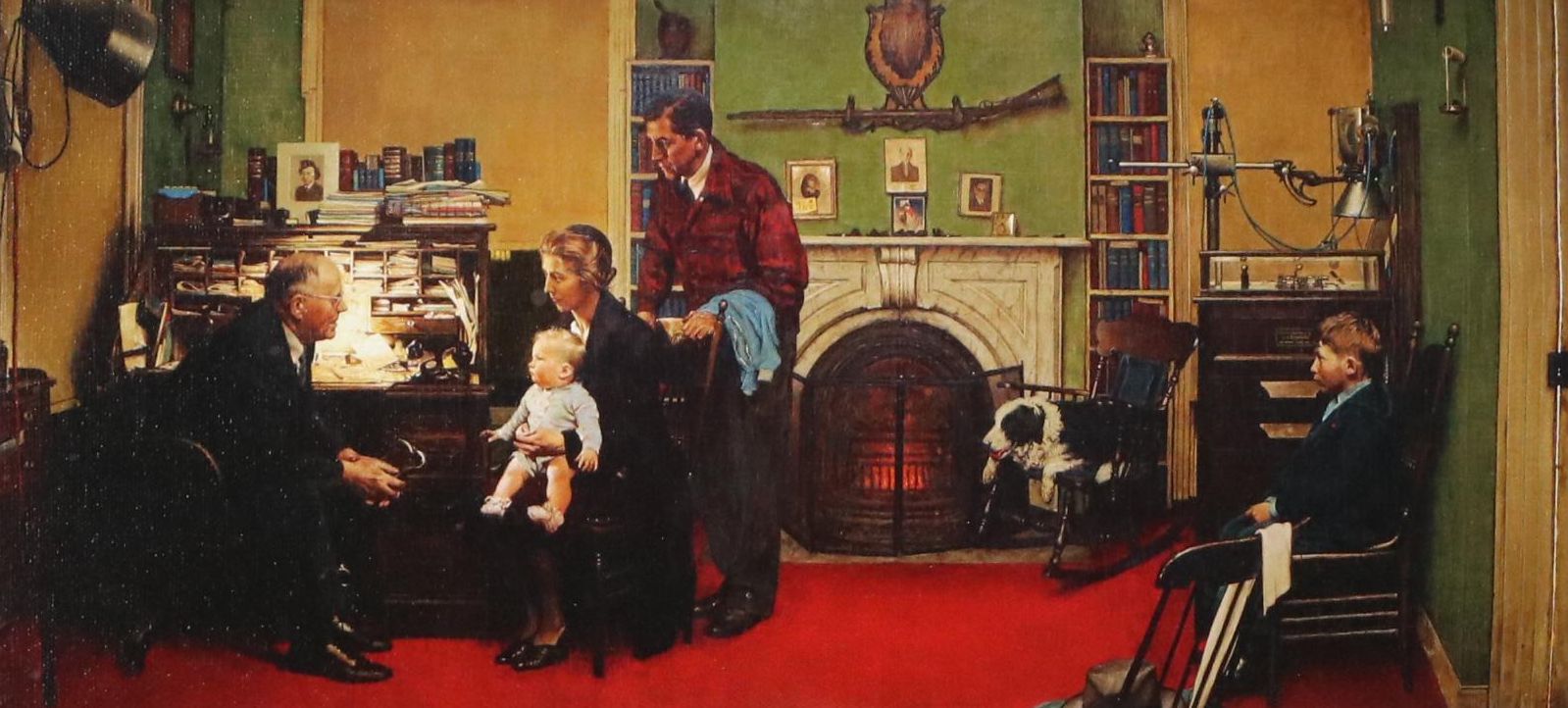 Giclée After Norman Rockwell "Norman Rockwell Visits a Family Doctor"