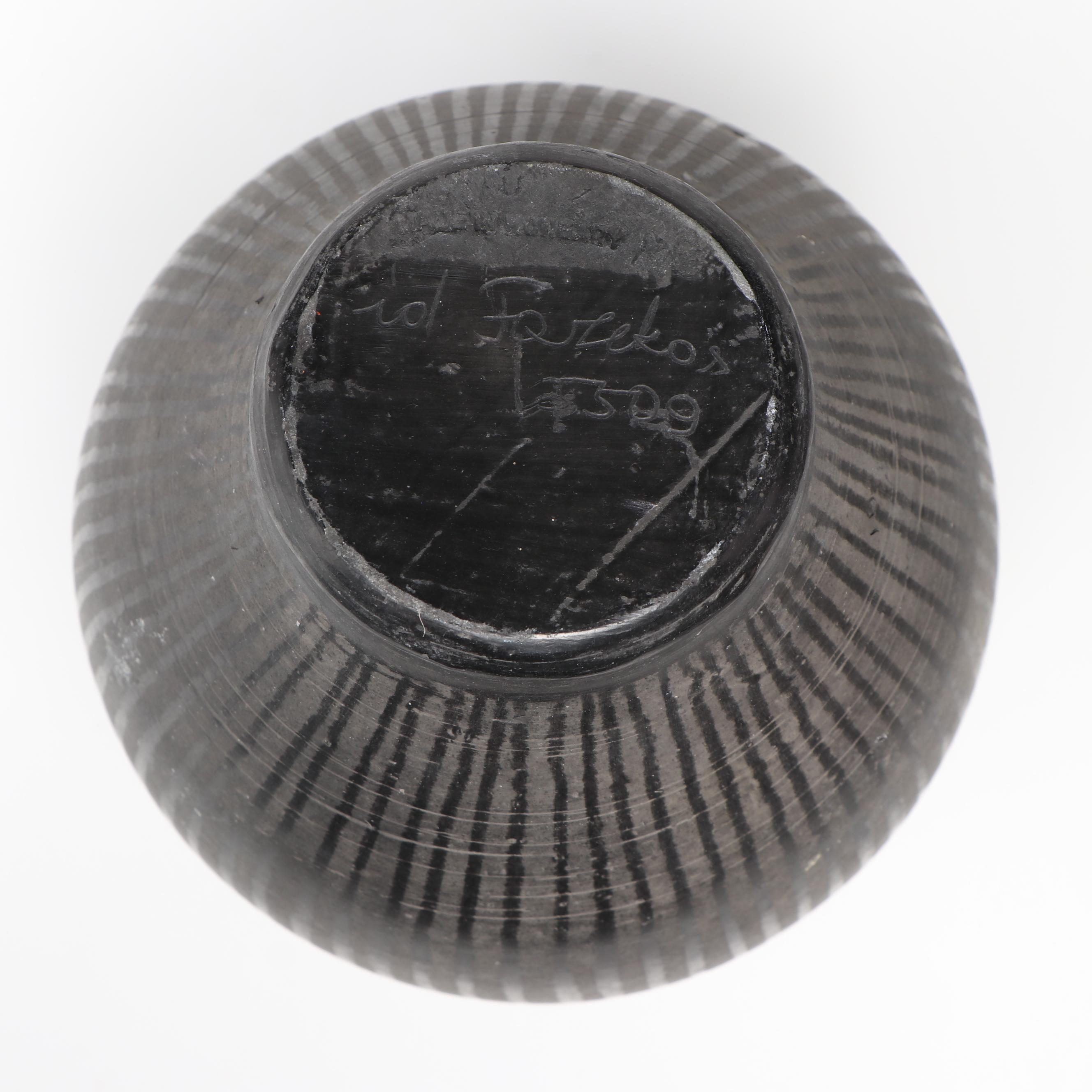 Artist Signed Blackware Ceramic Vases