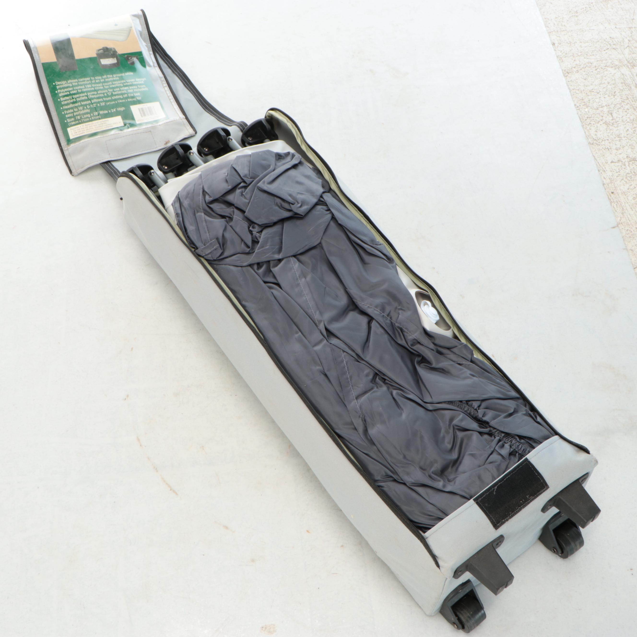 Lake & Trail Fast-Set-Bed Cot with Air Mattress and Pump