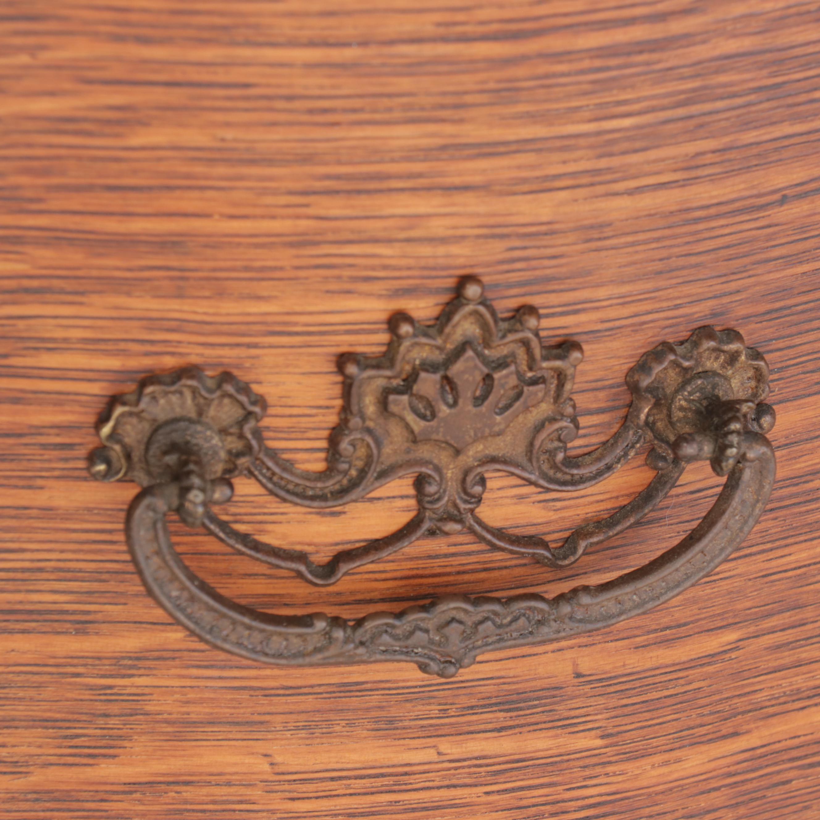 Davis and Nixon Victorian Serpentine Front Tiger Oak Dresser