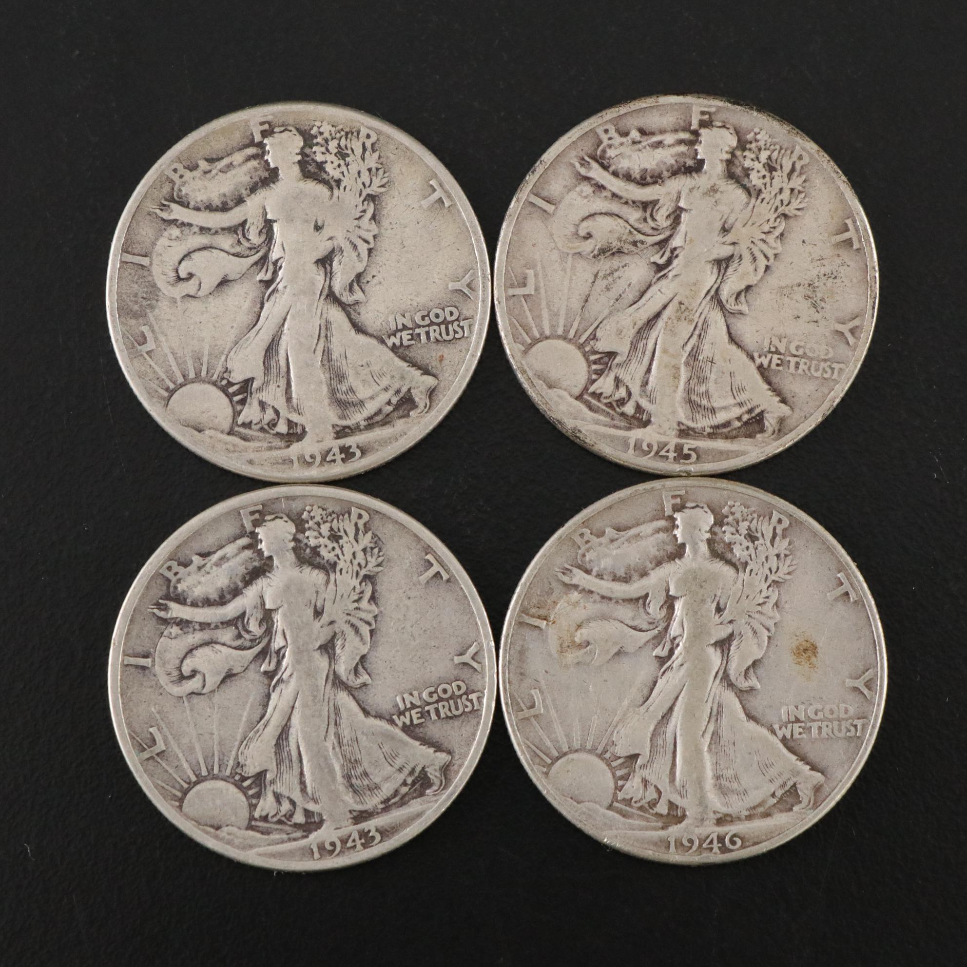 Twenty-Five Walking Liberty Silver Half Dollars