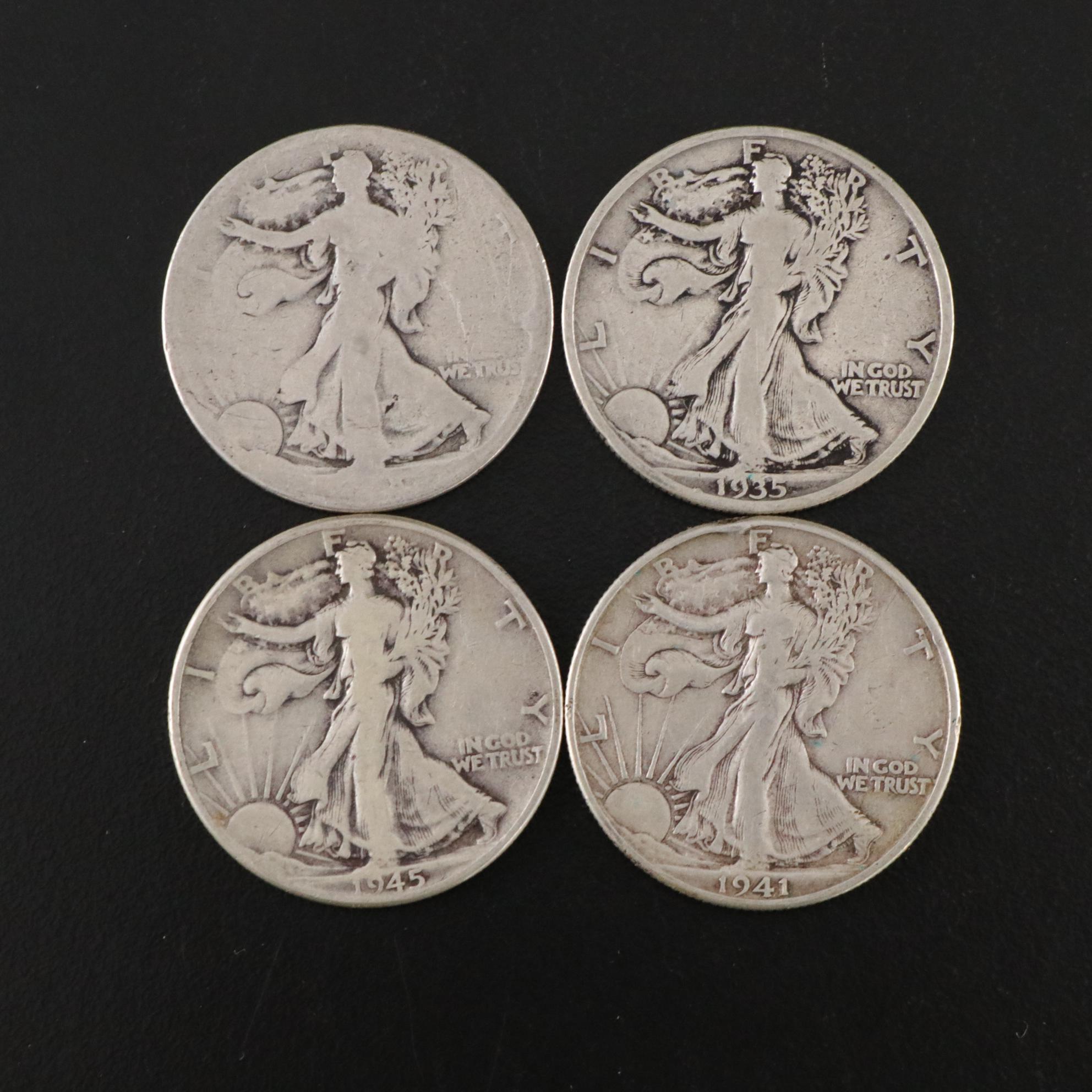 Twenty-Five Walking Liberty Silver Half Dollars