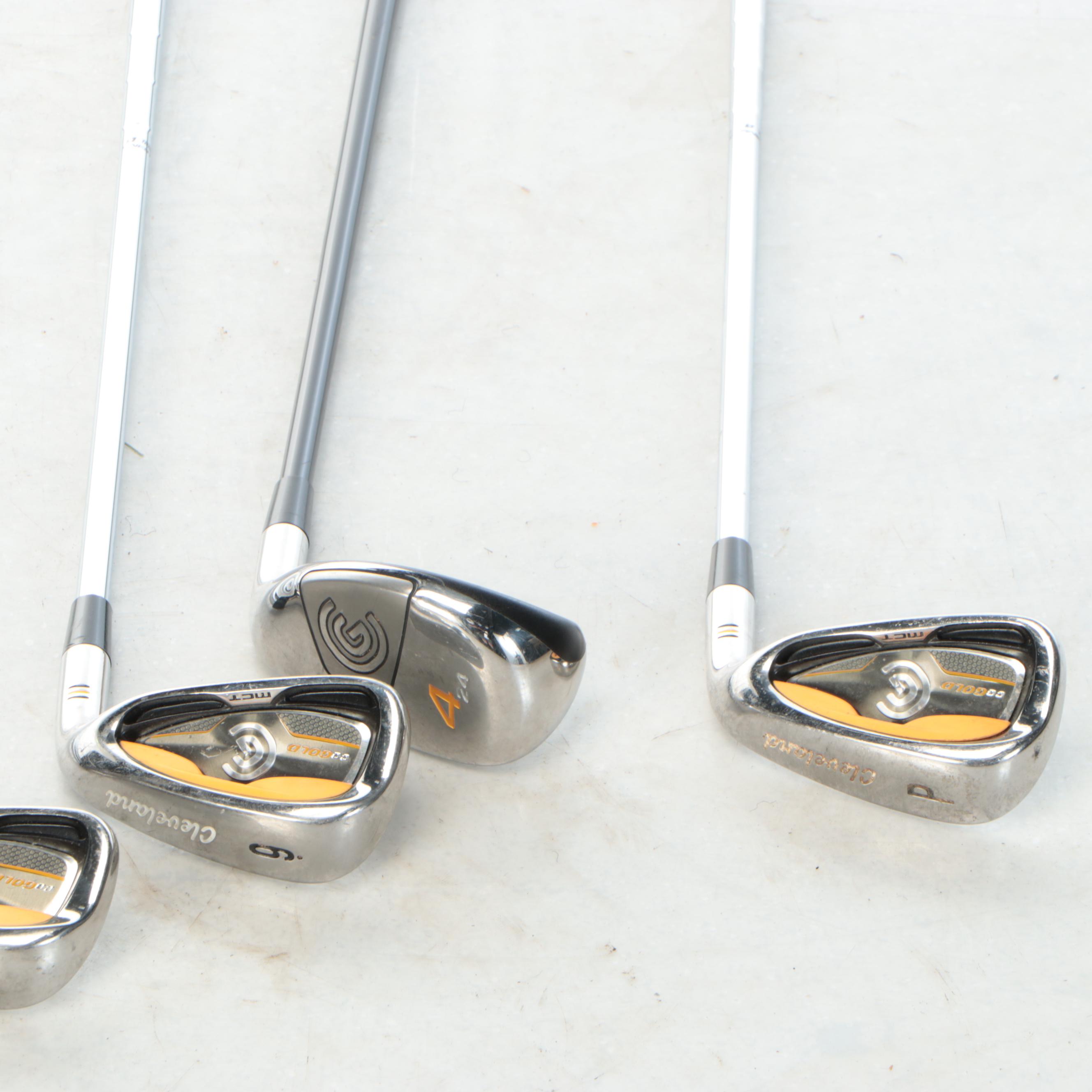 Nike SQ Golf Bag with Cleveland, Warrior, and Hibore Golf Clubs