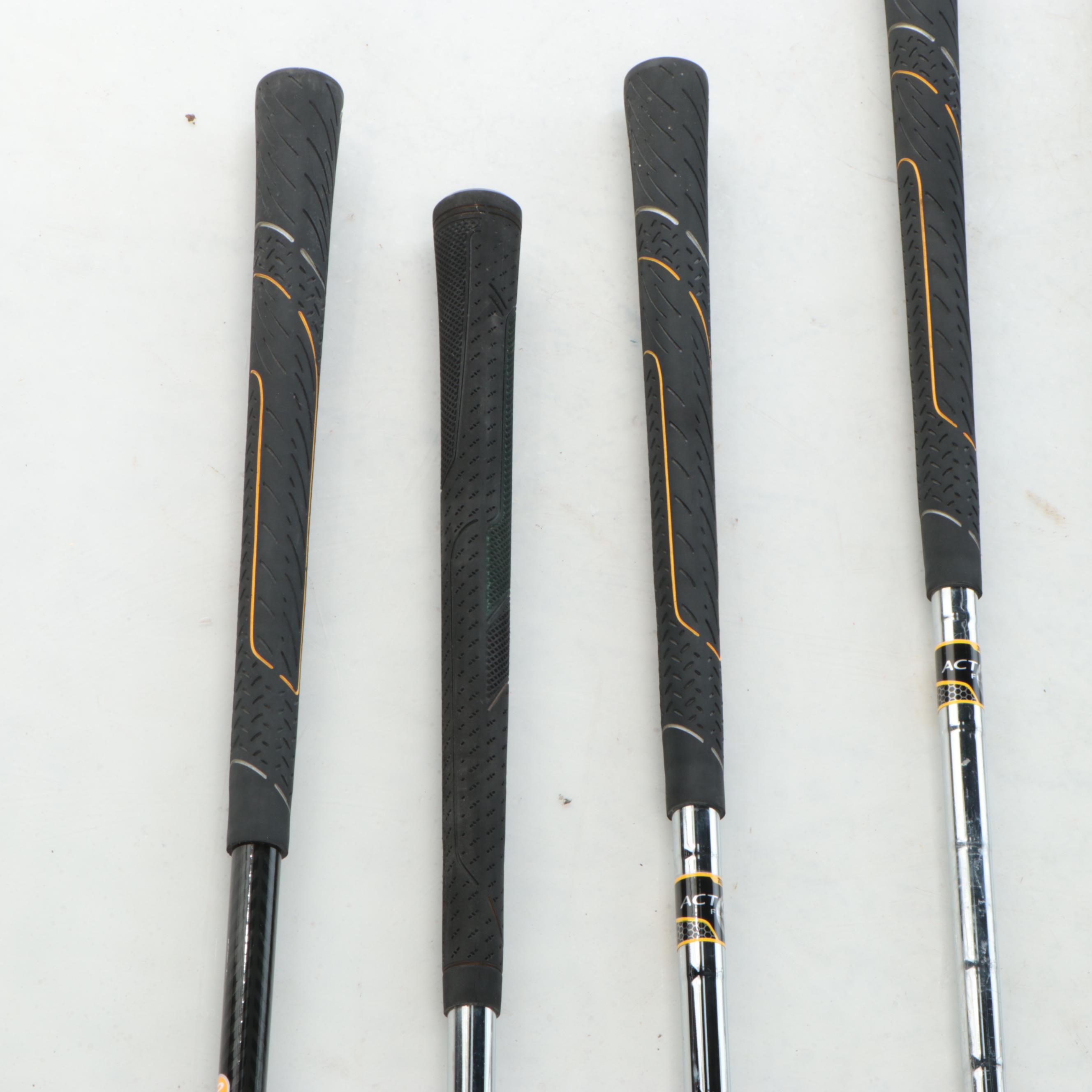 Nike SQ Golf Bag with Cleveland, Warrior, and Hibore Golf Clubs