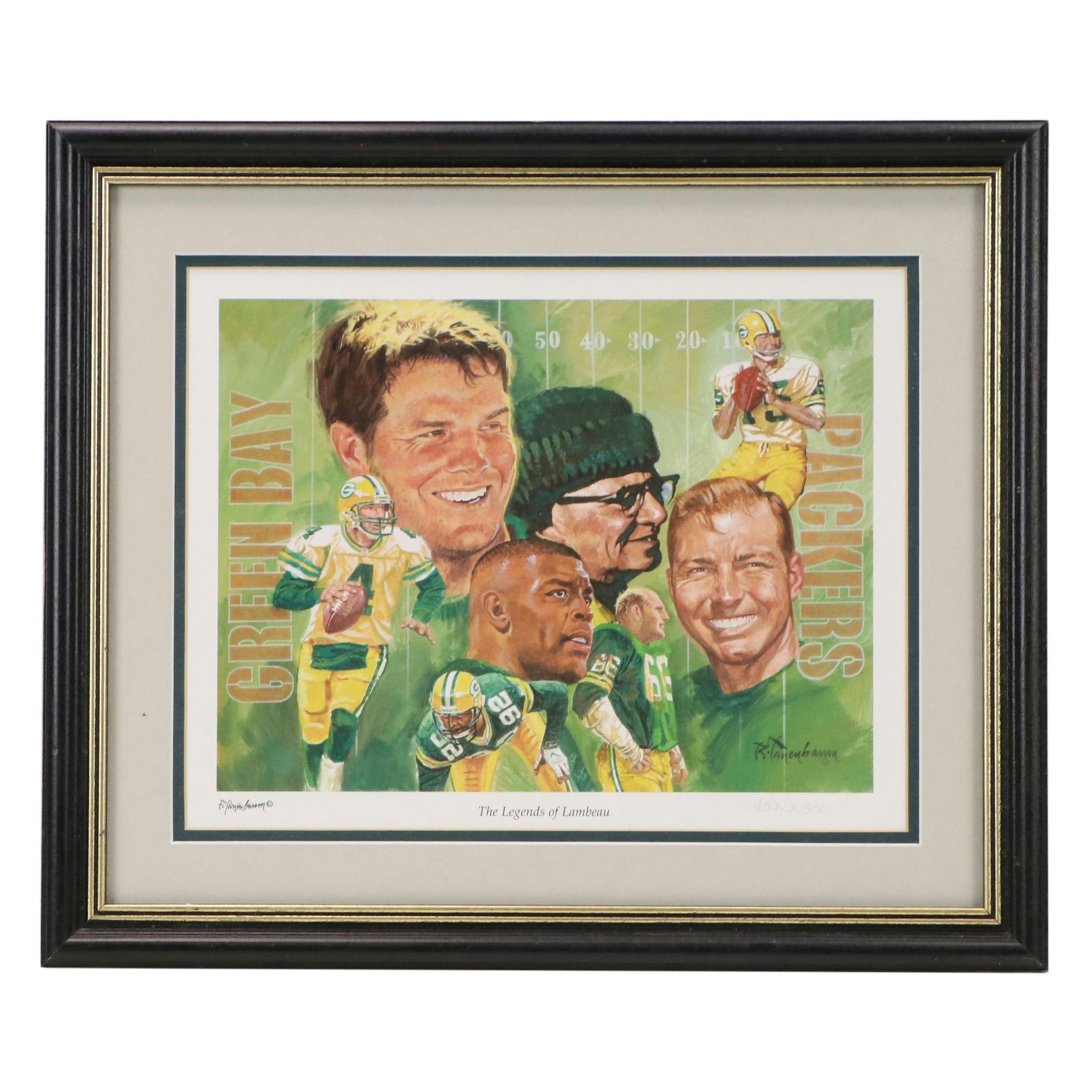 Offset Lithograph After Robert Tanenbaum "The Legends of Lambeau"