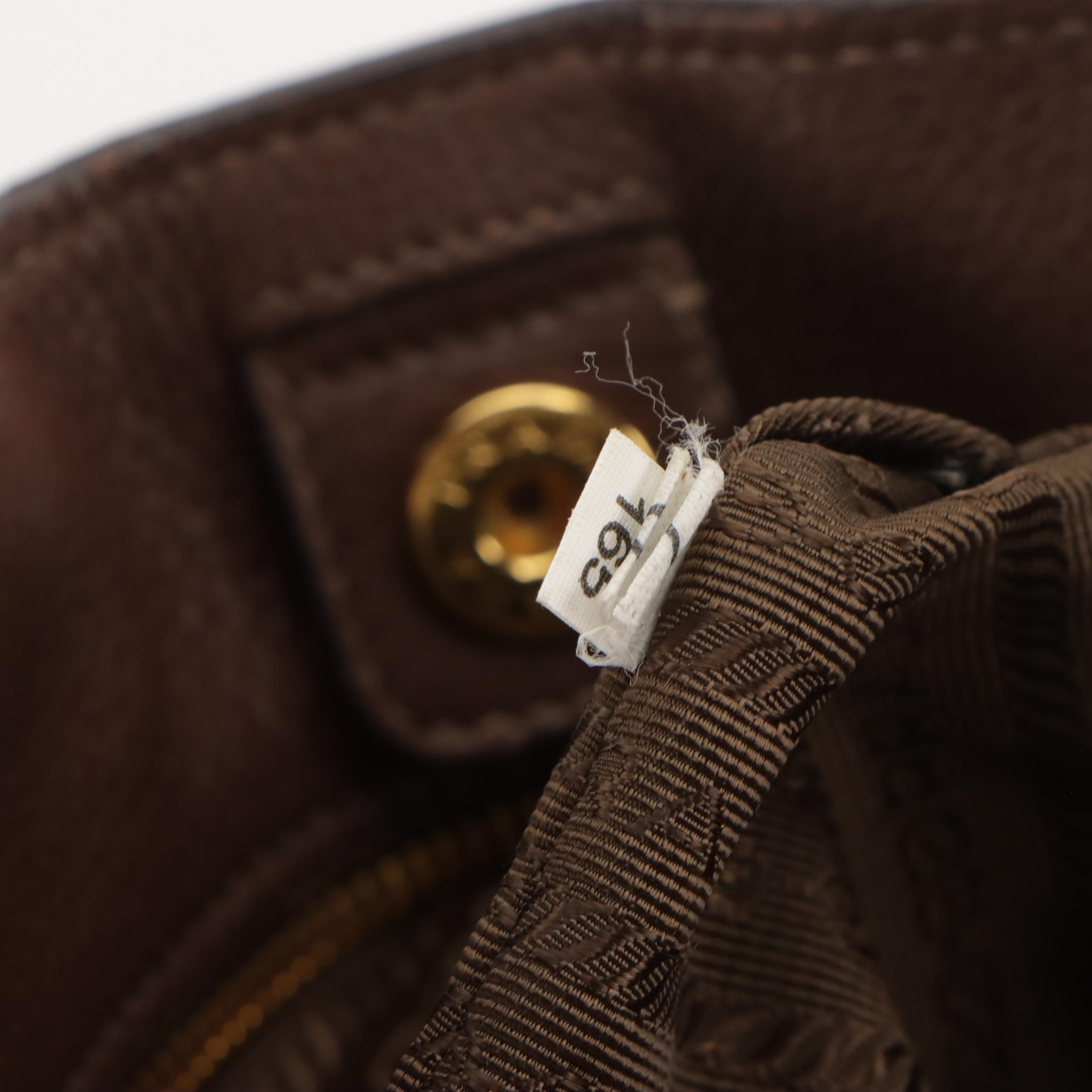 Prada Bonnie Two Way Bag in Brown Leather