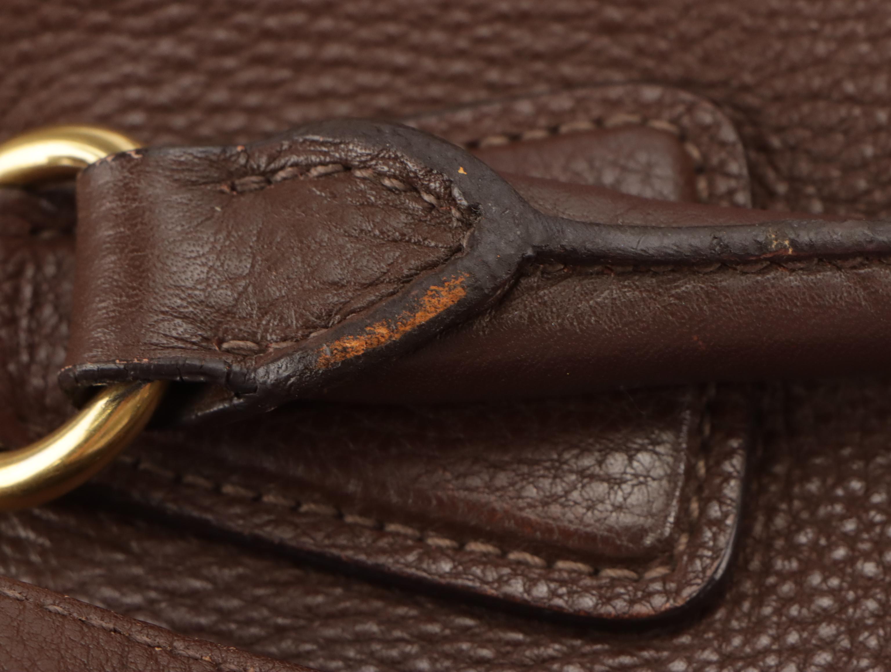 Prada Bonnie Two Way Bag in Brown Leather