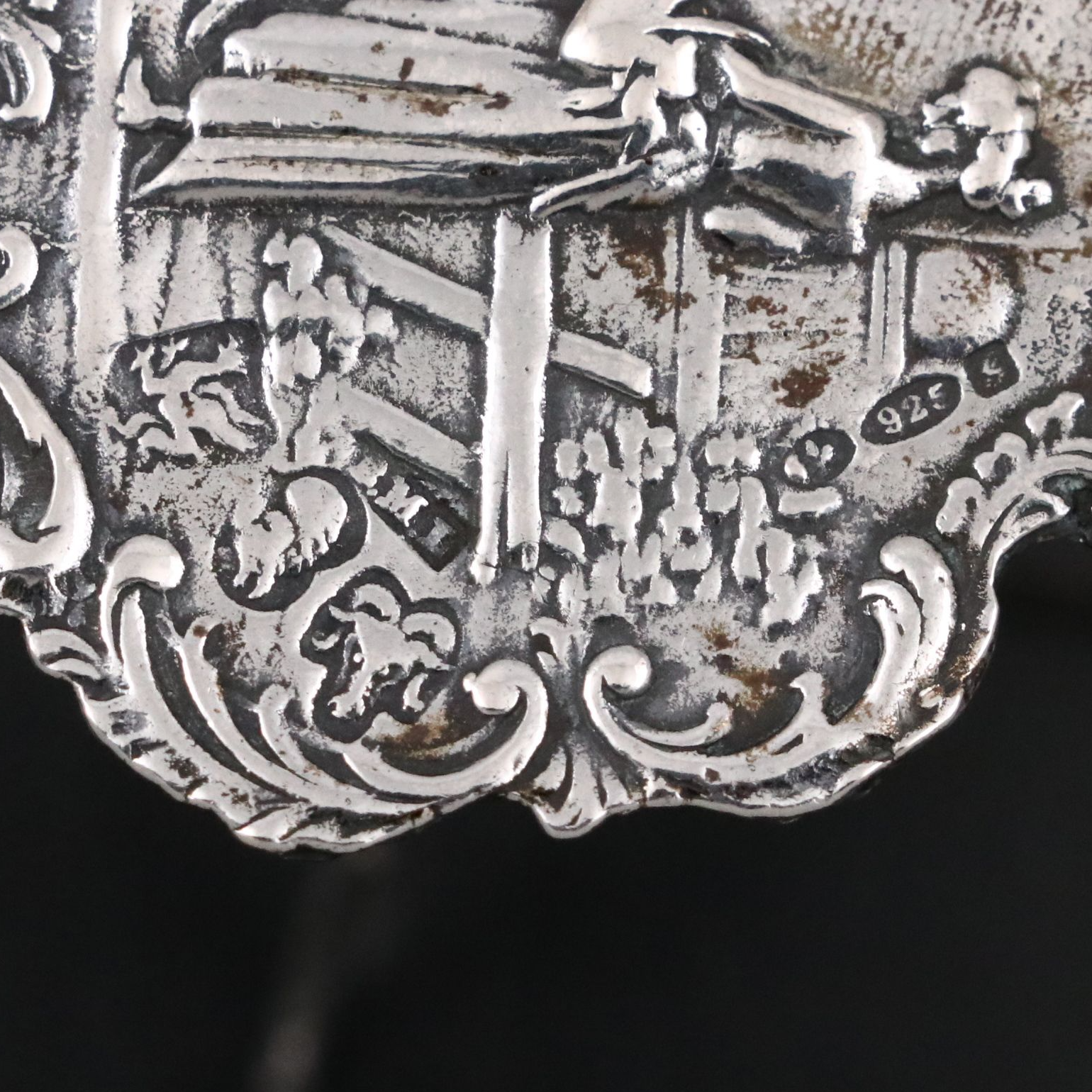 Antique Dutch Baroque Style Sterling Silver Miniature Table