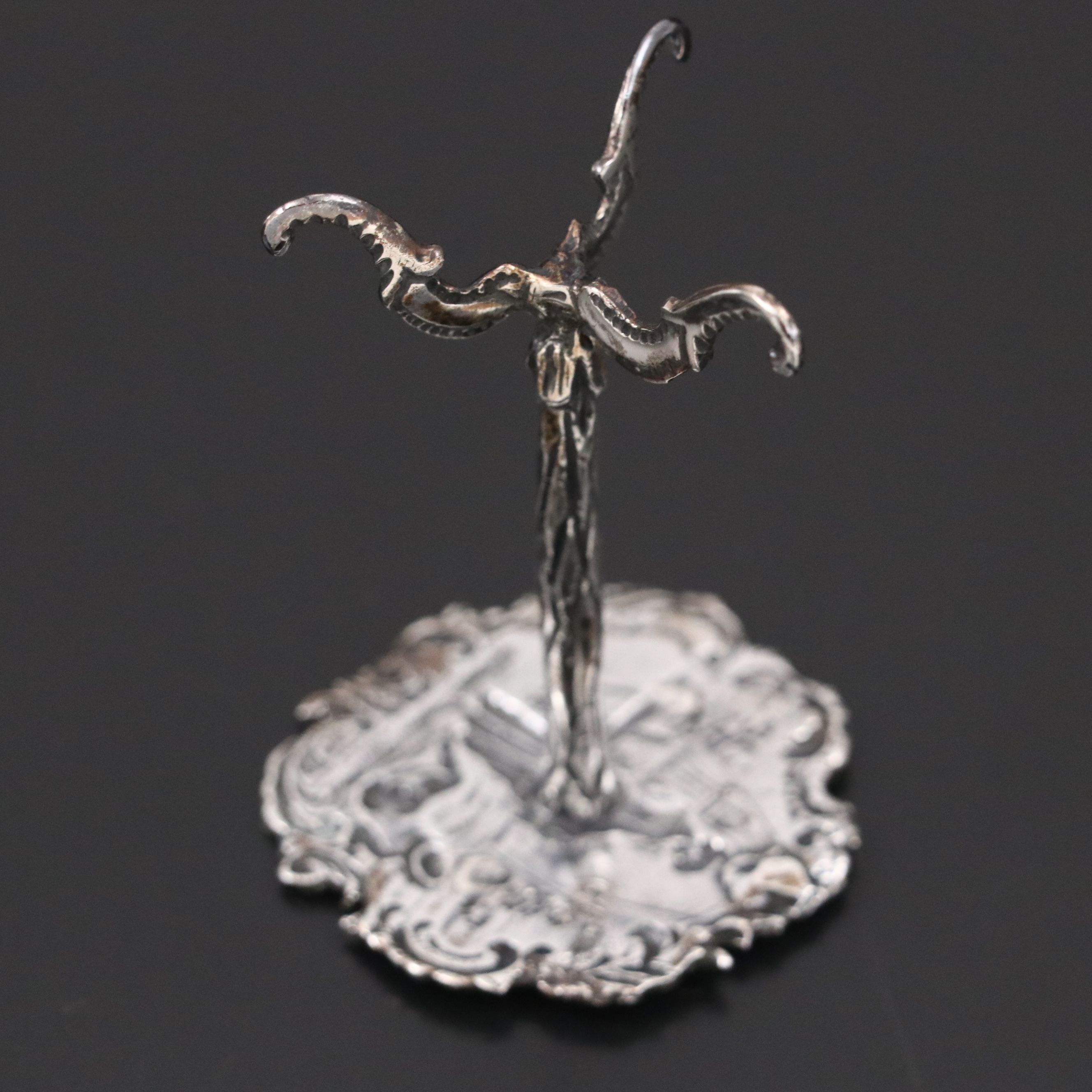 Antique Dutch Baroque Style Sterling Silver Miniature Table
