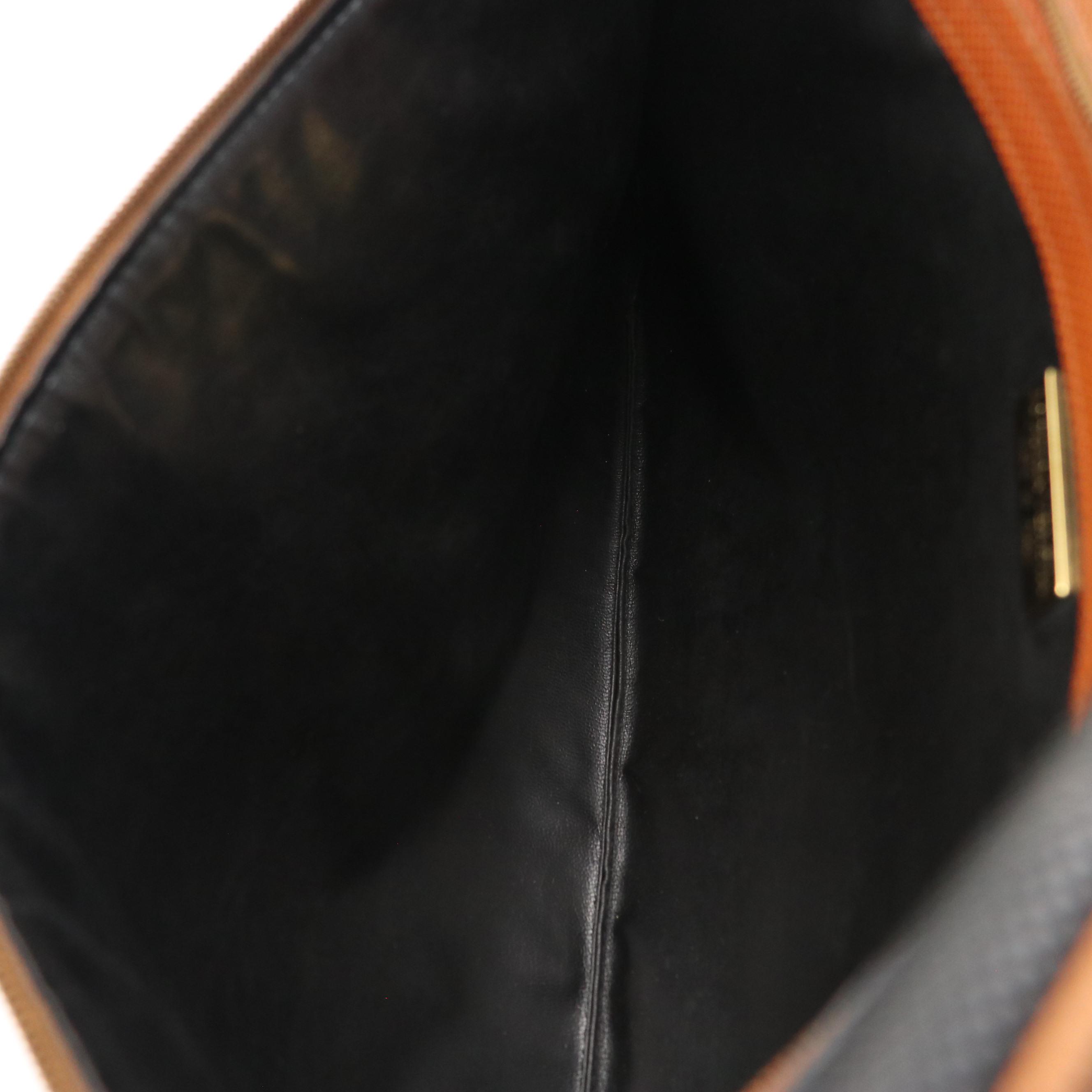 Bottega Veneta Portfolio Case Clutch in Rubberized Canvas with Leather Trim