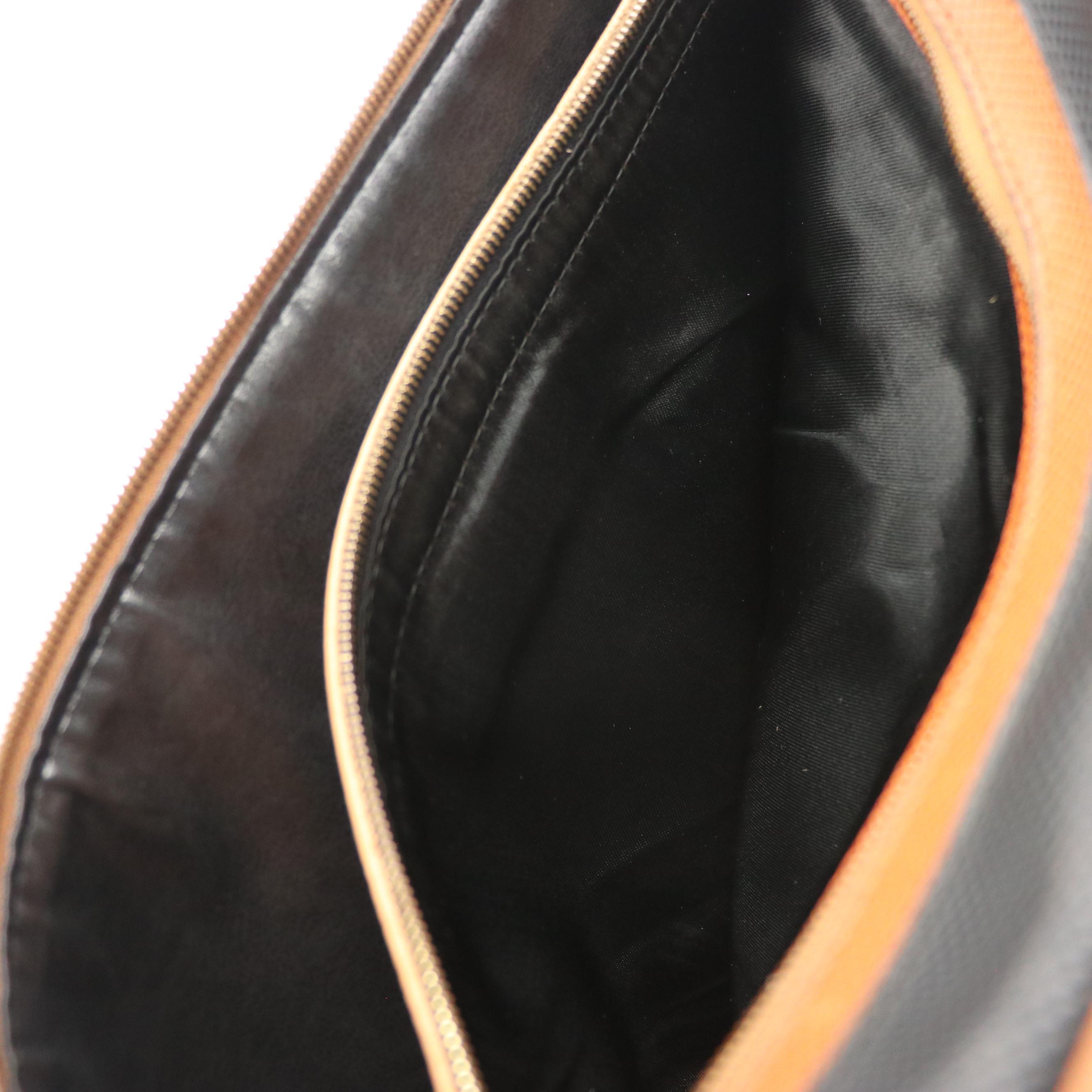 Bottega Veneta Portfolio Case Clutch in Rubberized Canvas with Leather Trim