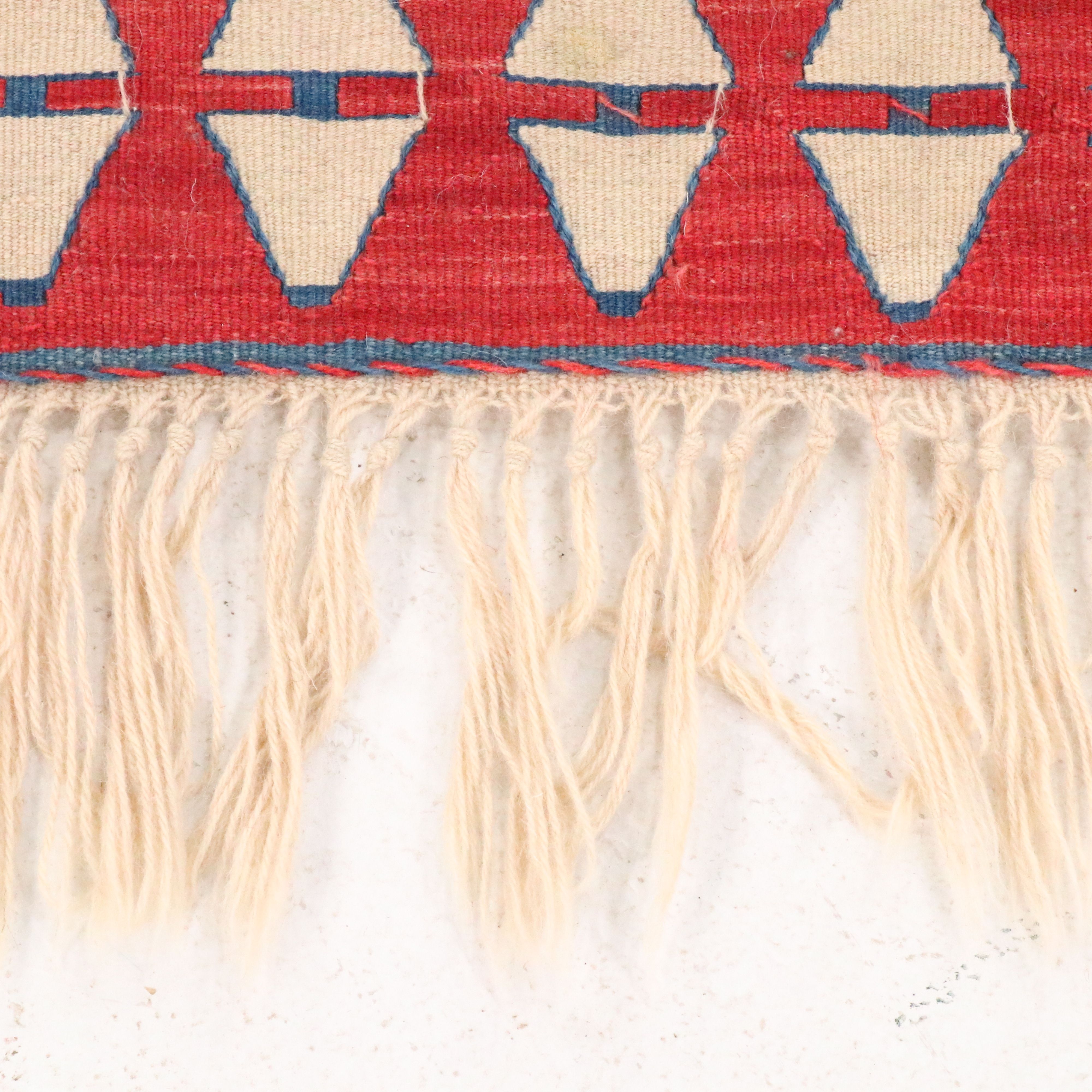 3'7 x 6'1 Handwoven Turkish Bergama Kilim Area Rug