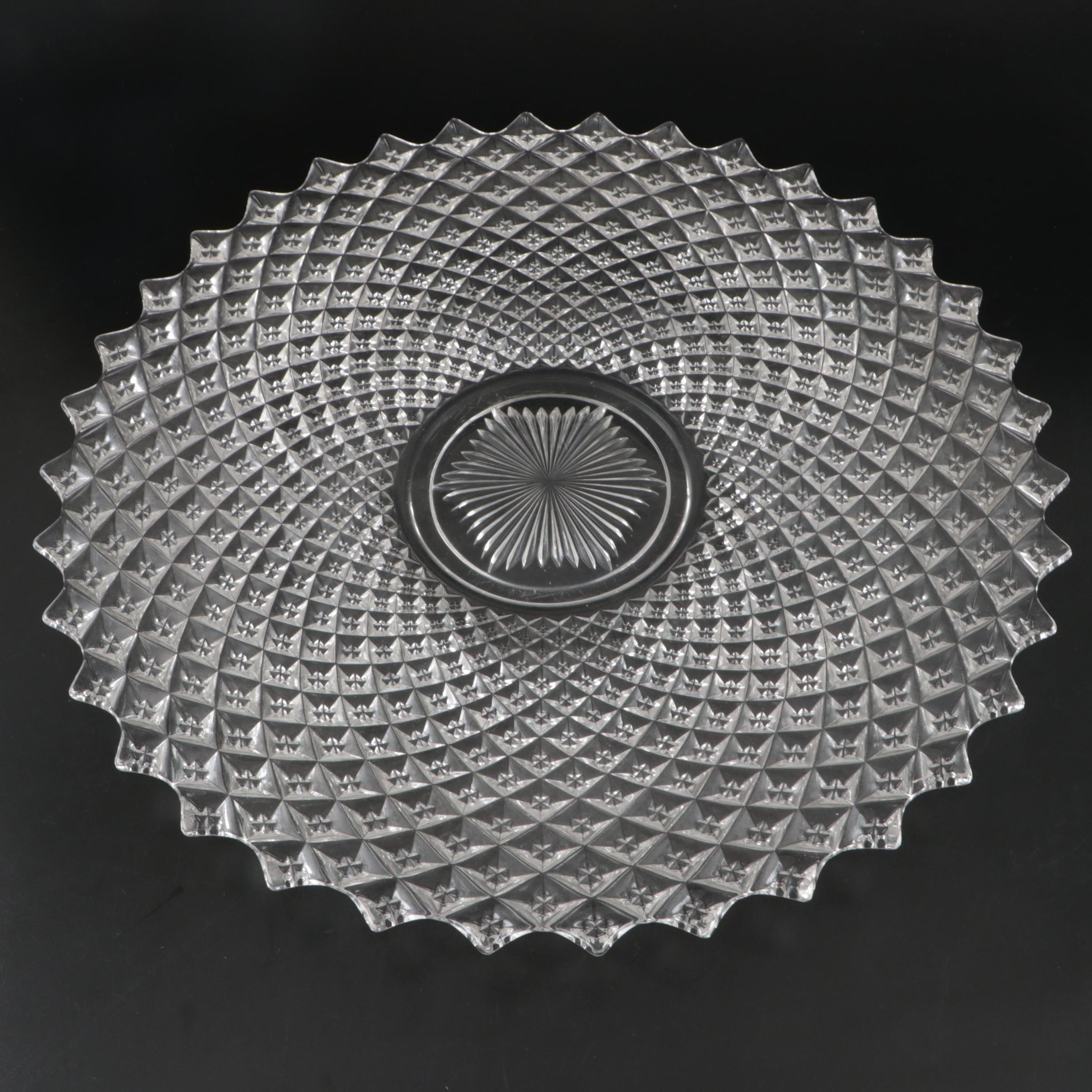 Westmoreland "English Hobnail" Glass Punch Bowl Set with Ladle and Hobstar Bowl