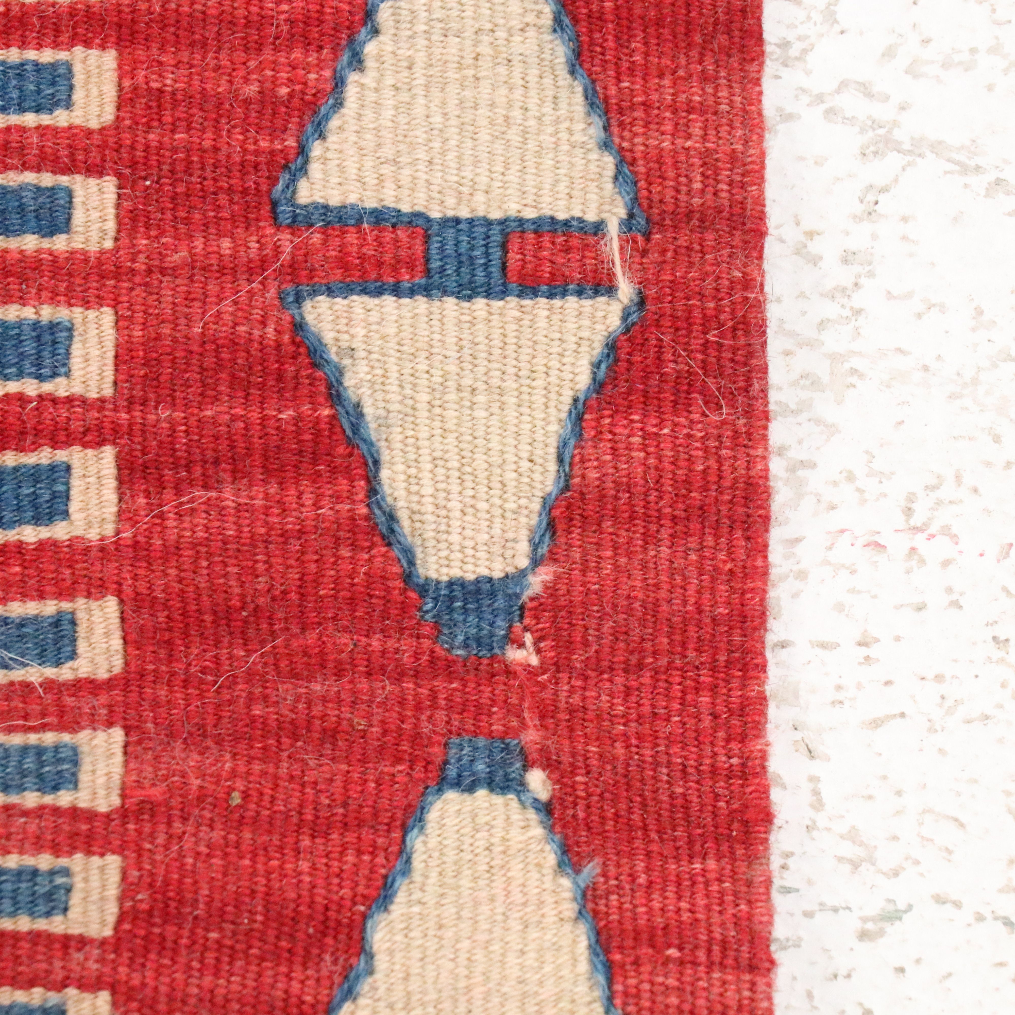 3'7 x 6'1 Handwoven Turkish Bergama Kilim Area Rug