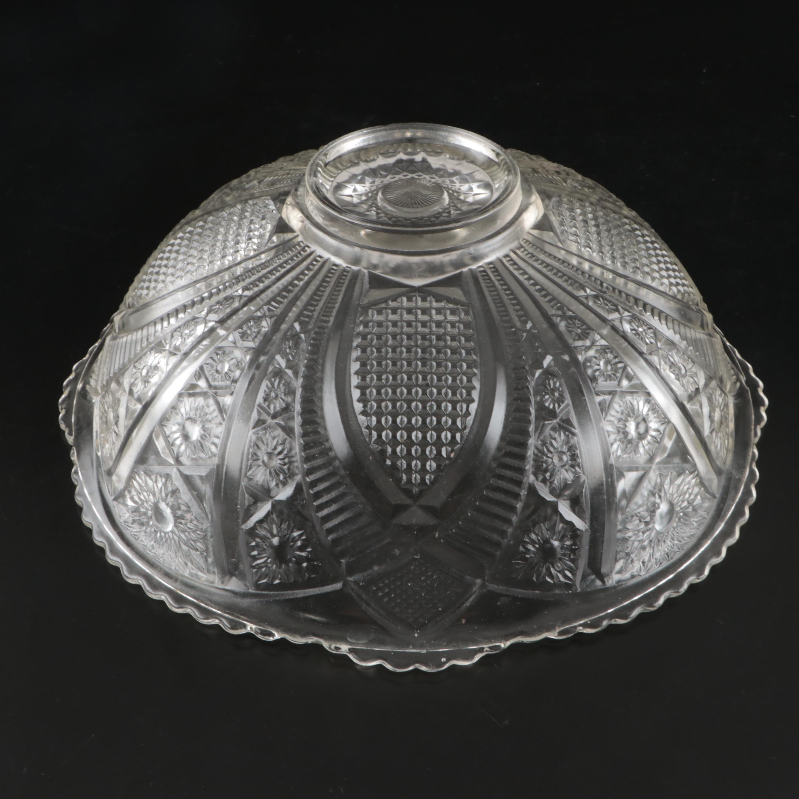 Westmoreland "English Hobnail" Glass Punch Bowl Set with Ladle and Hobstar Bowl