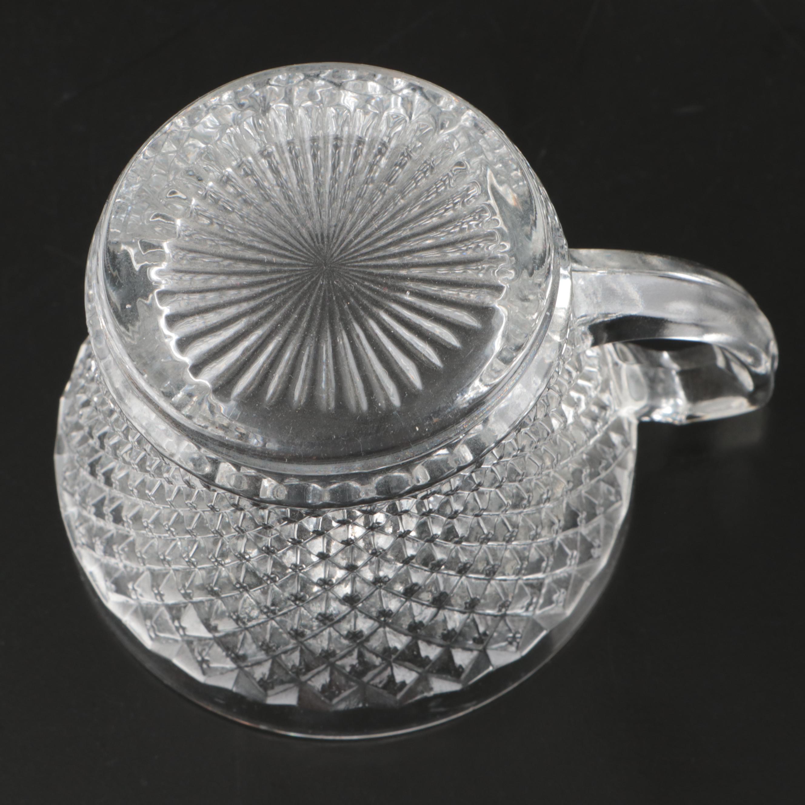 Westmoreland "English Hobnail" Glass Punch Bowl Set with Ladle and Hobstar Bowl