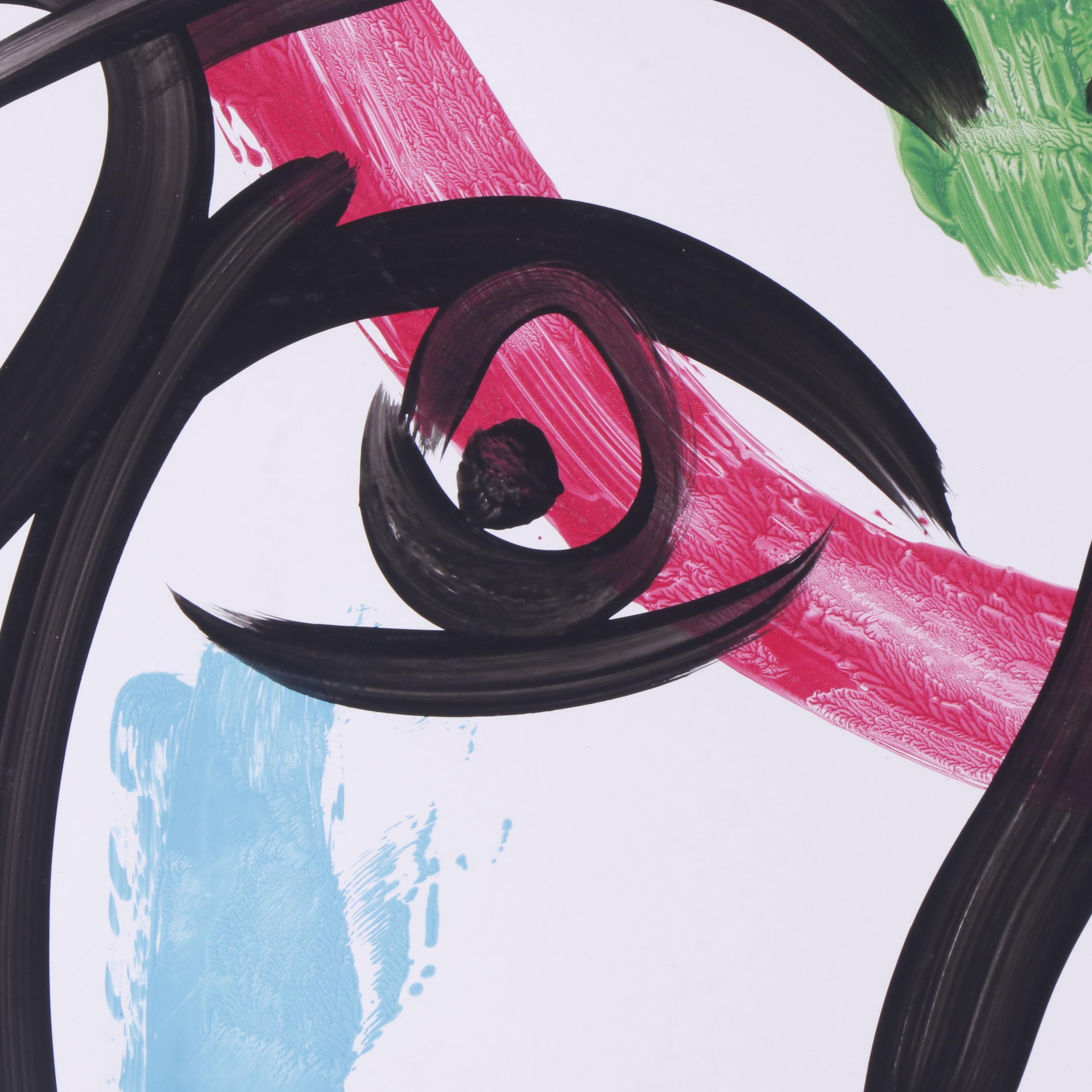 Peter Keil Abstract Portrait Composition Acrylic Painting