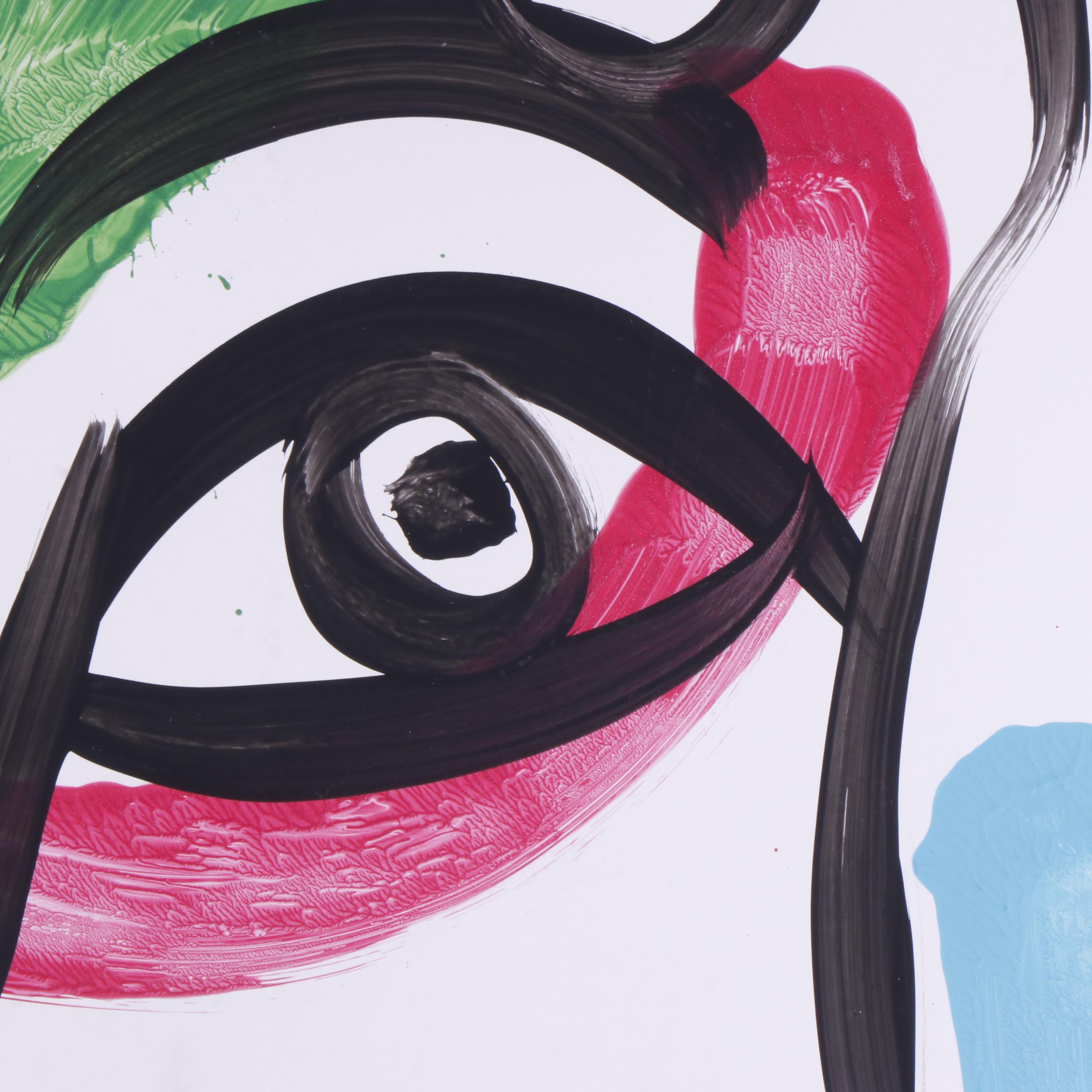 Peter Keil Abstract Portrait Composition Acrylic Painting