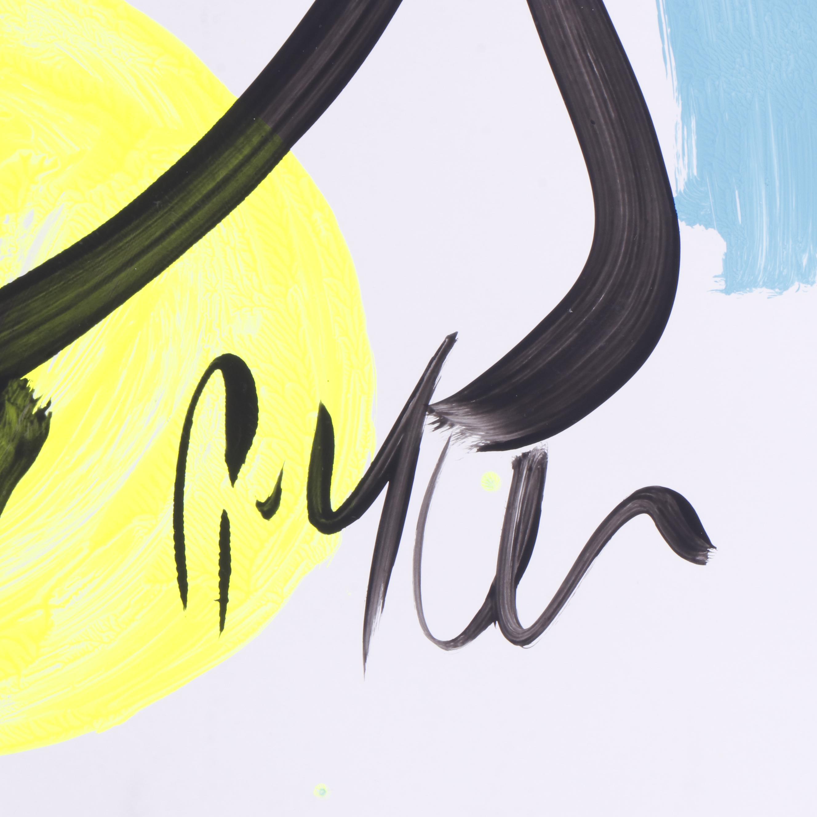 Peter Keil Abstract Portrait Composition Acrylic Painting