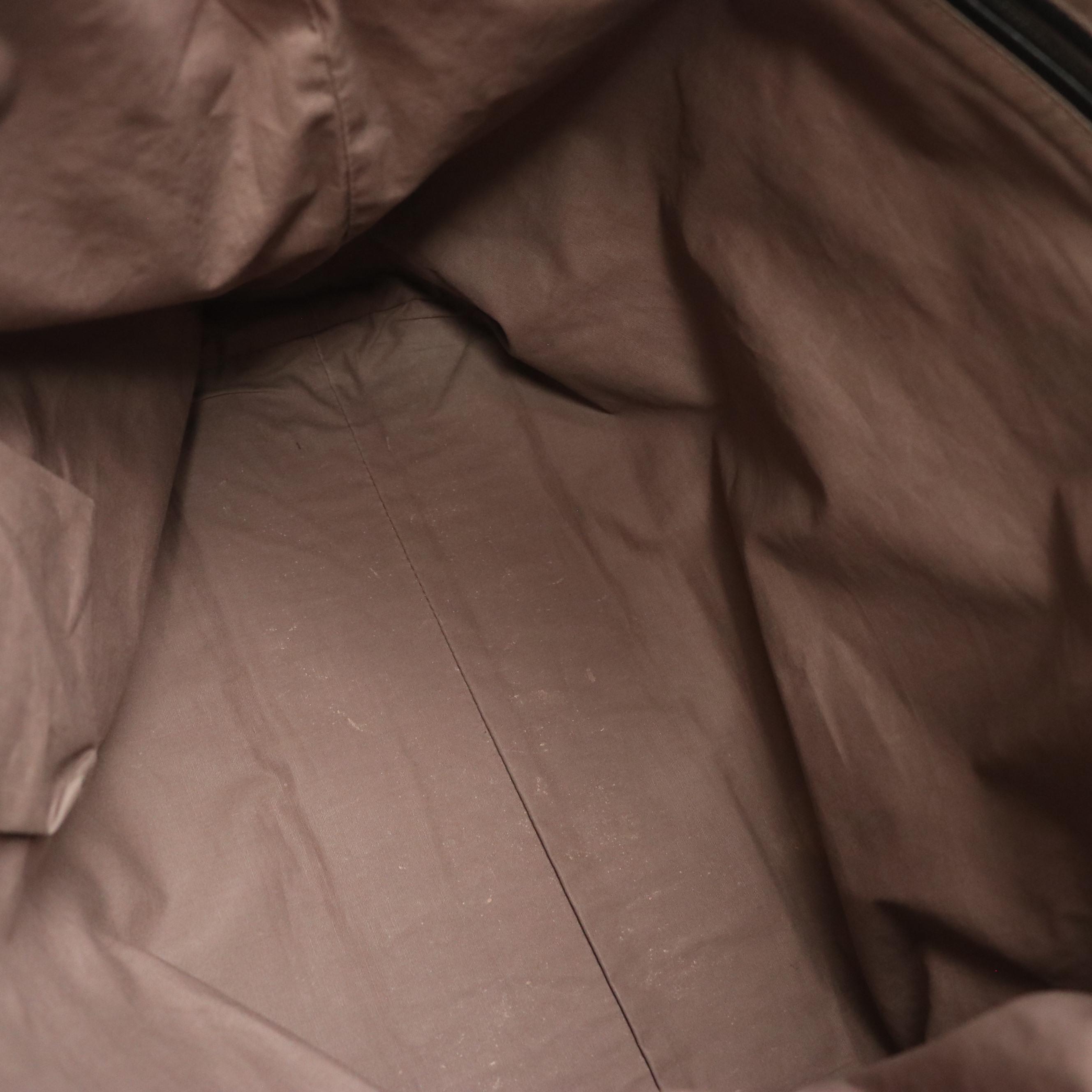 Bottega Veneta Large Black Canvas Tote Bag with Intreccio Mirage Leather Trim