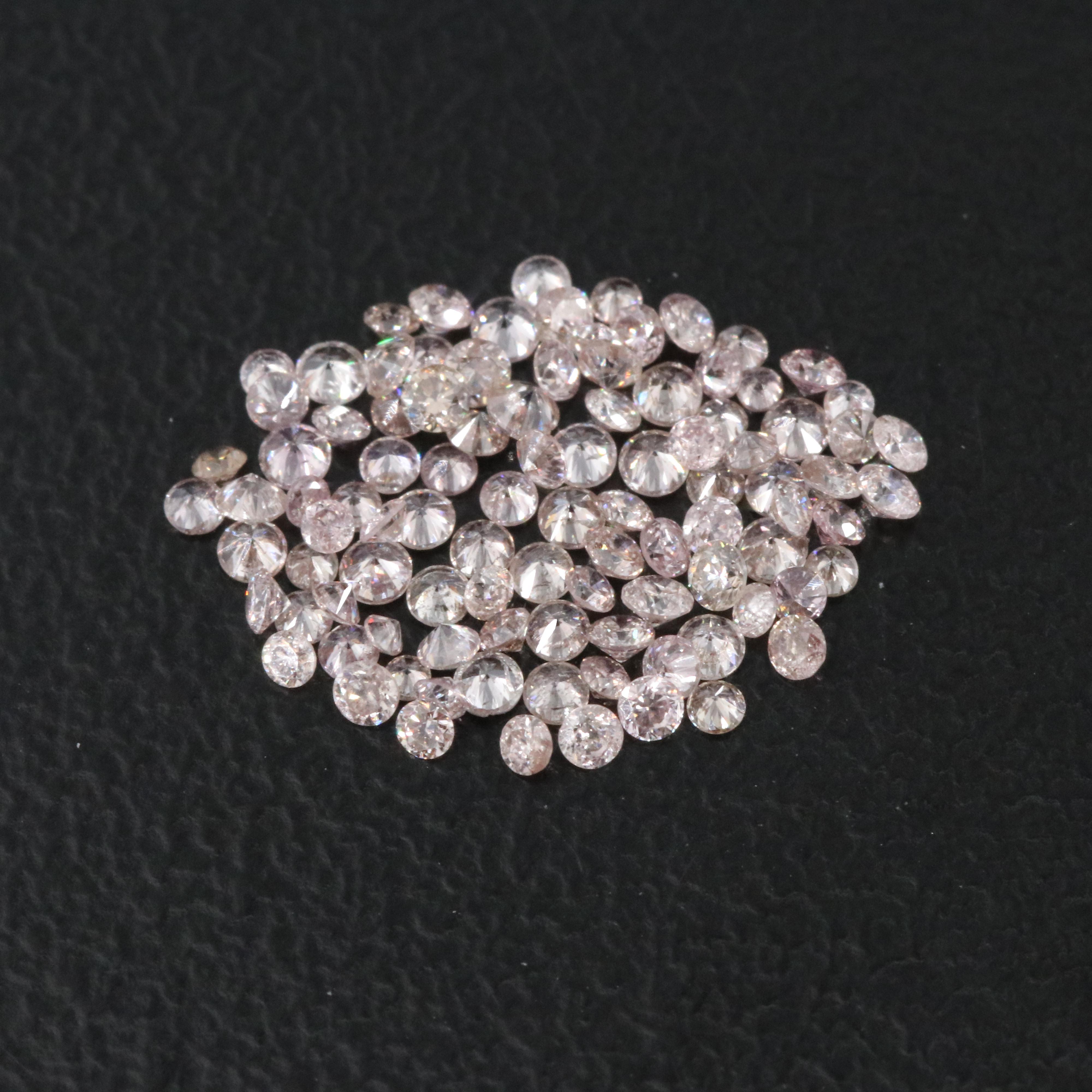 Loose 0.75 CTW Light Pink Diamond Lot