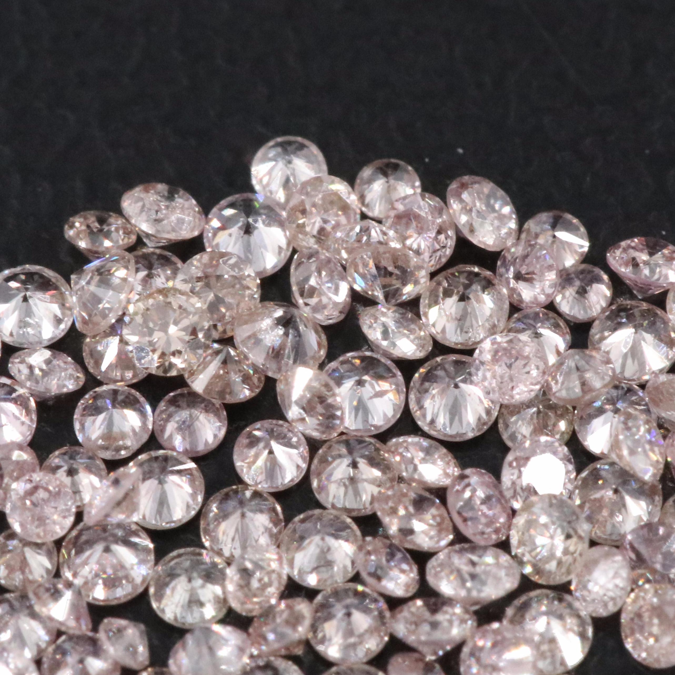 Loose 0.75 CTW Light Pink Diamond Lot