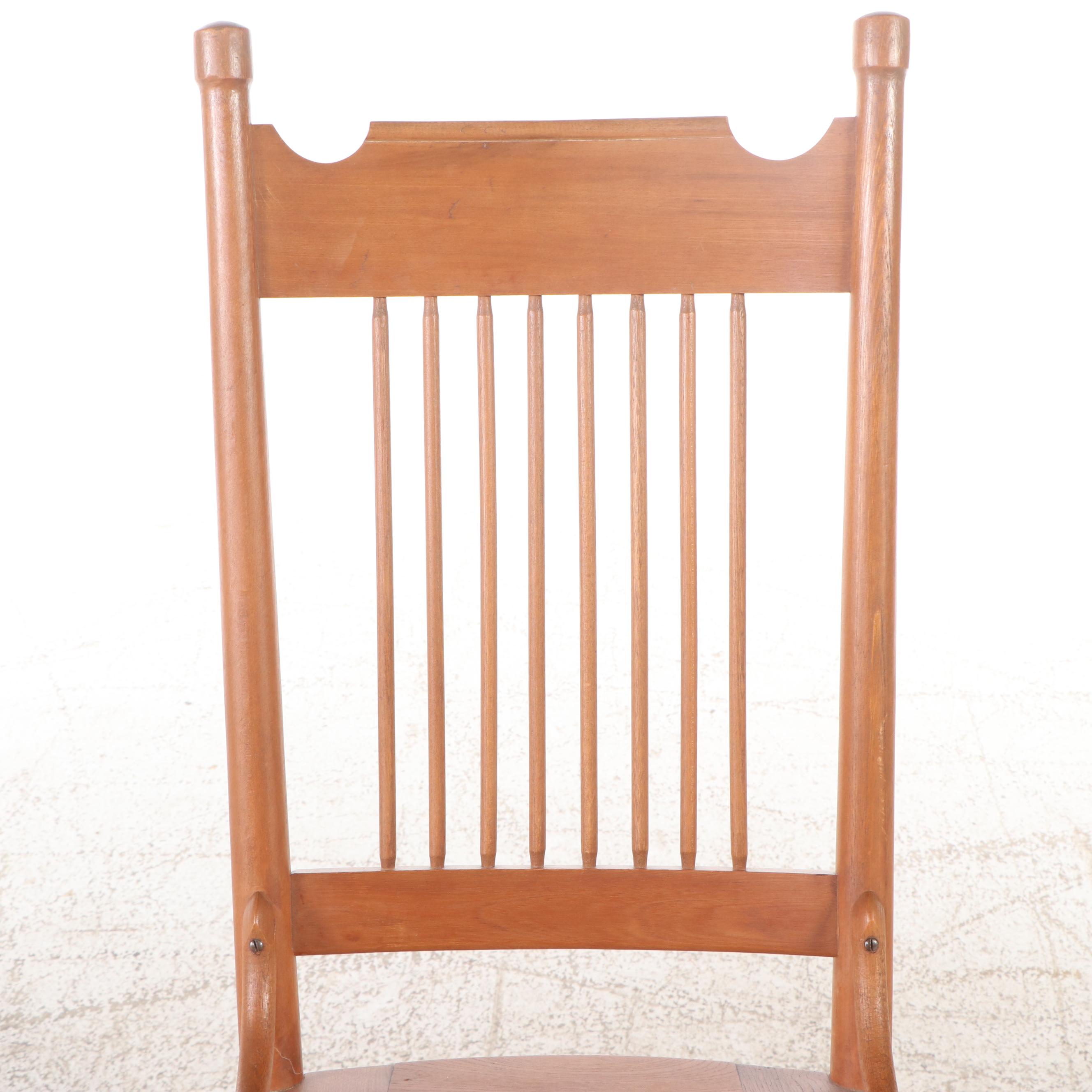 Rocking Chair with Rattan Seat