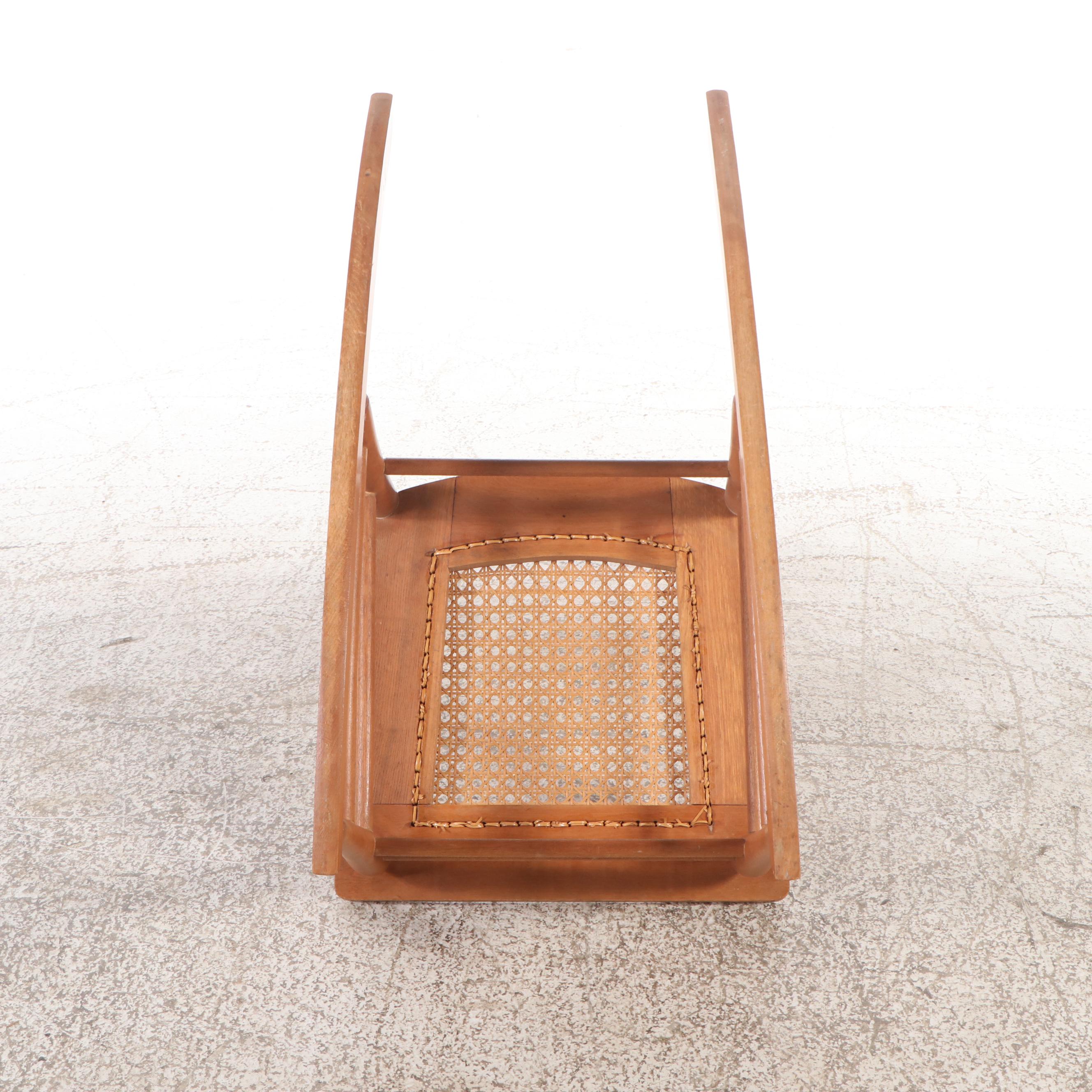 Rocking Chair with Rattan Seat