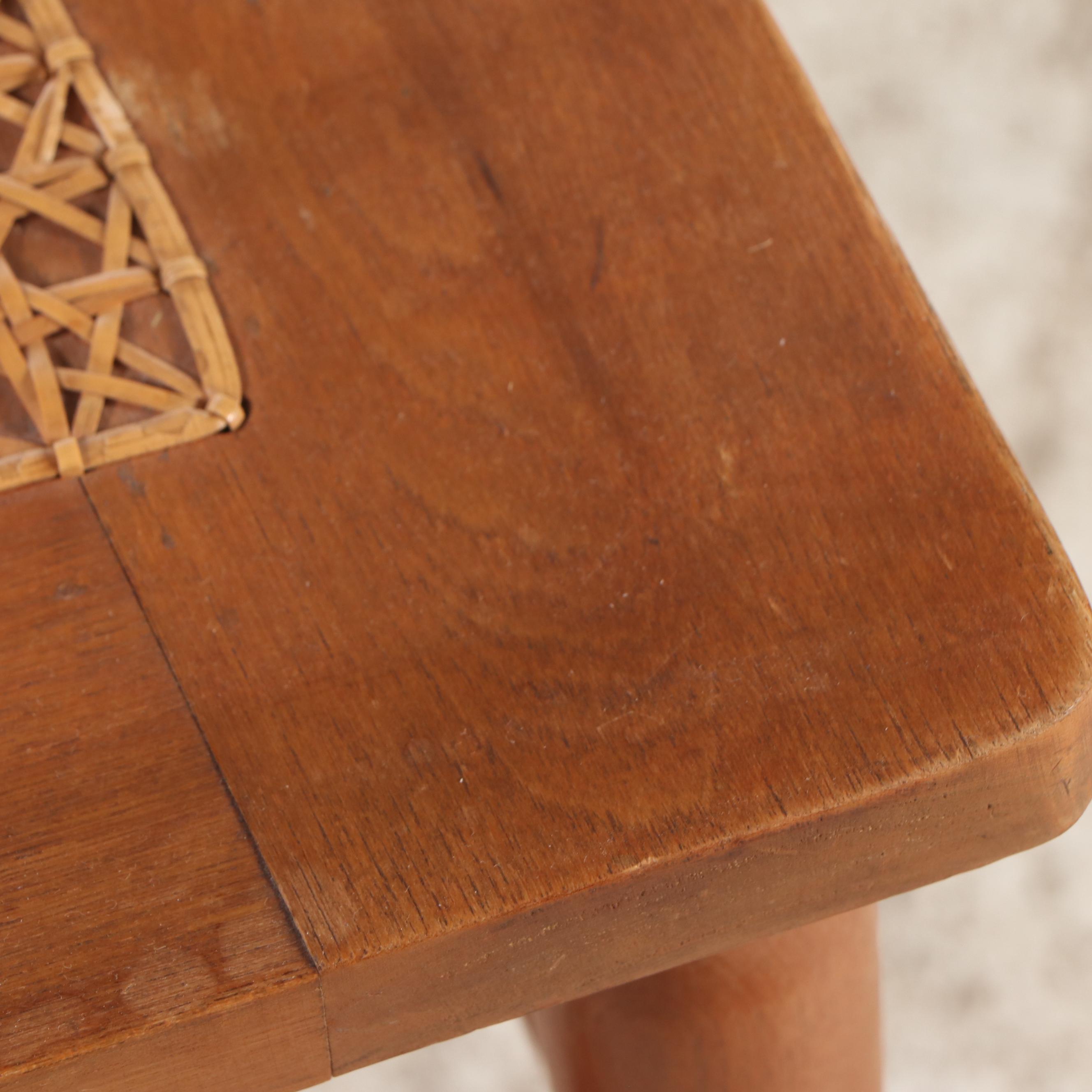 Rocking Chair with Rattan Seat