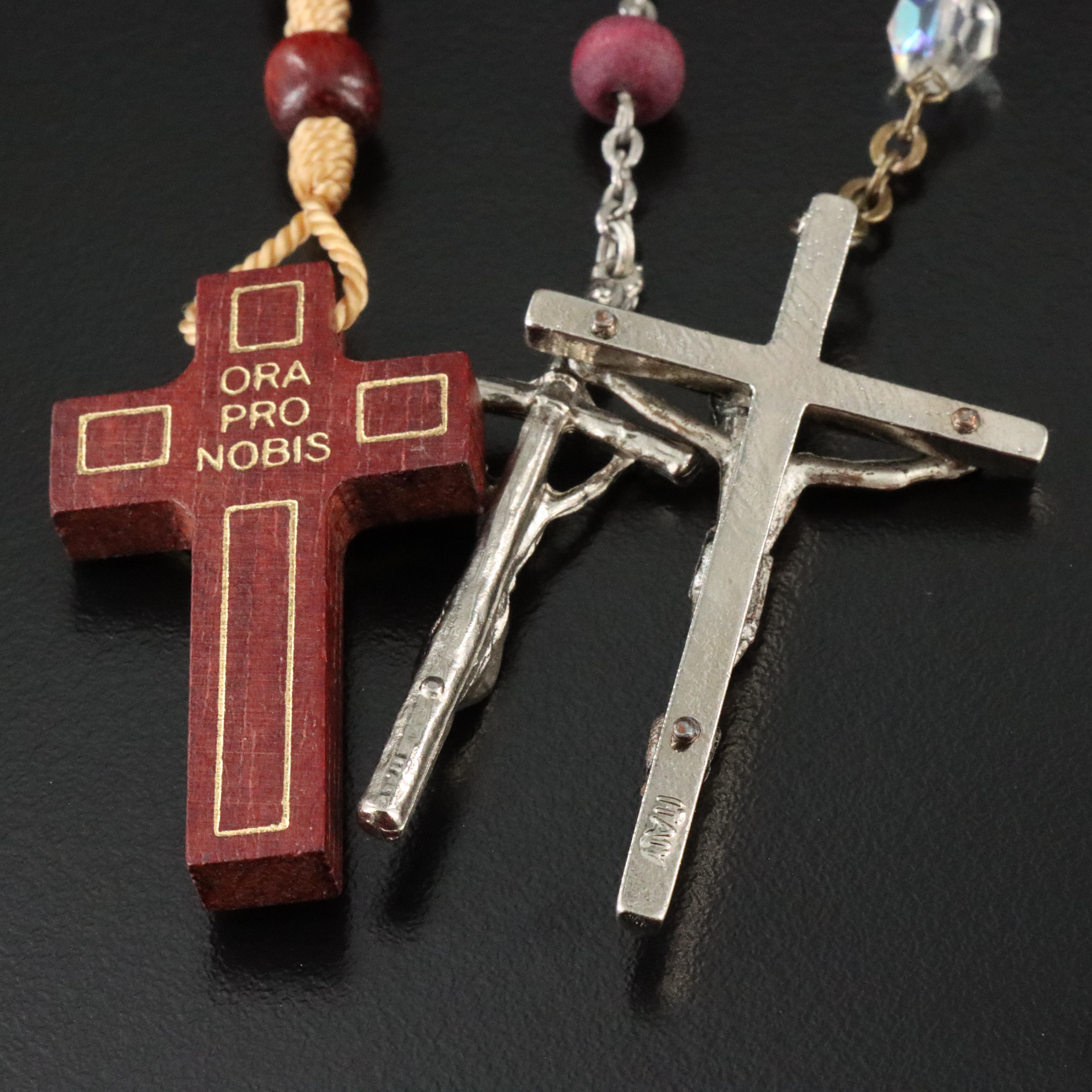 Rosaries and Sterling Electroformed Angel Brooch in Camelletti Box