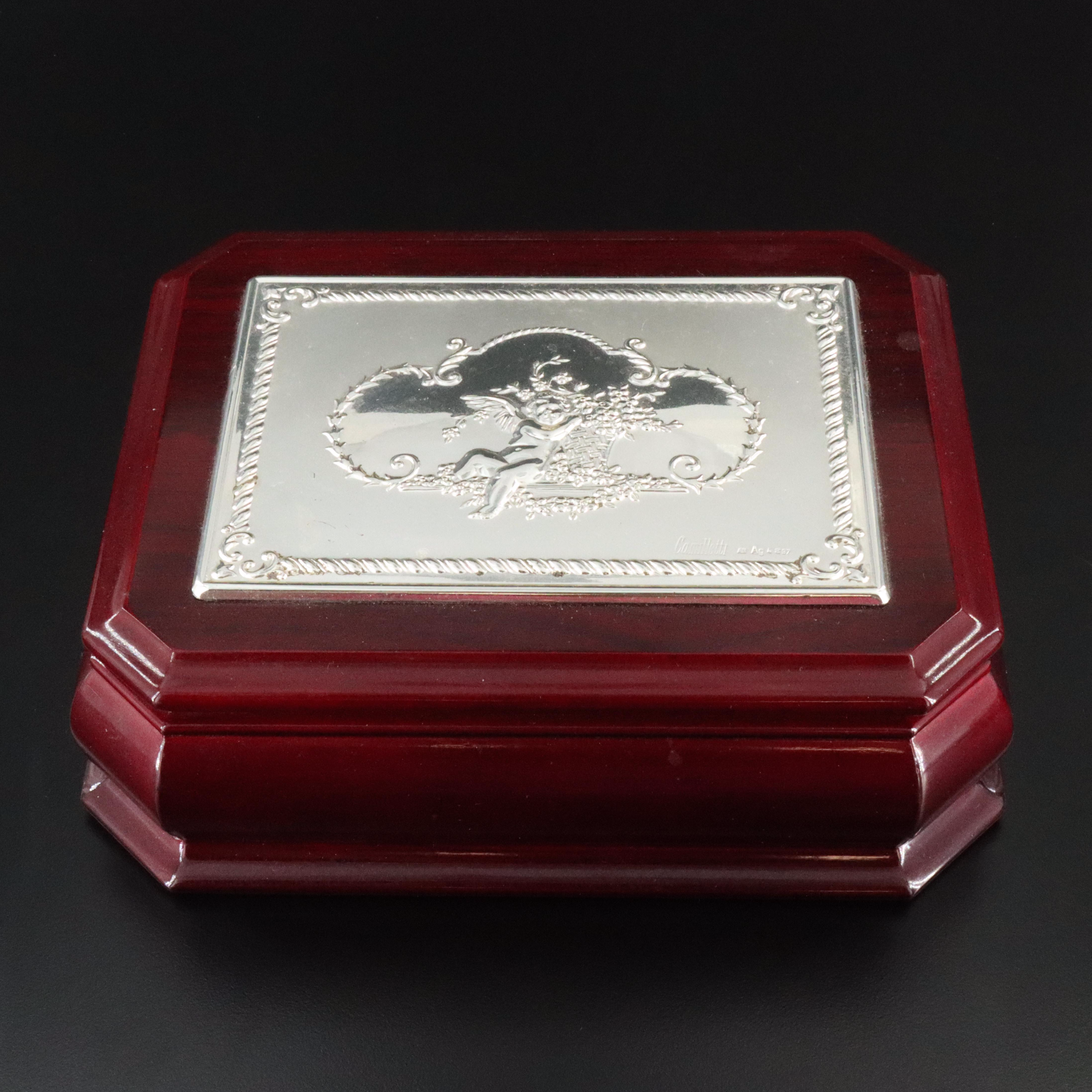 Rosaries and Sterling Electroformed Angel Brooch in Camelletti Box