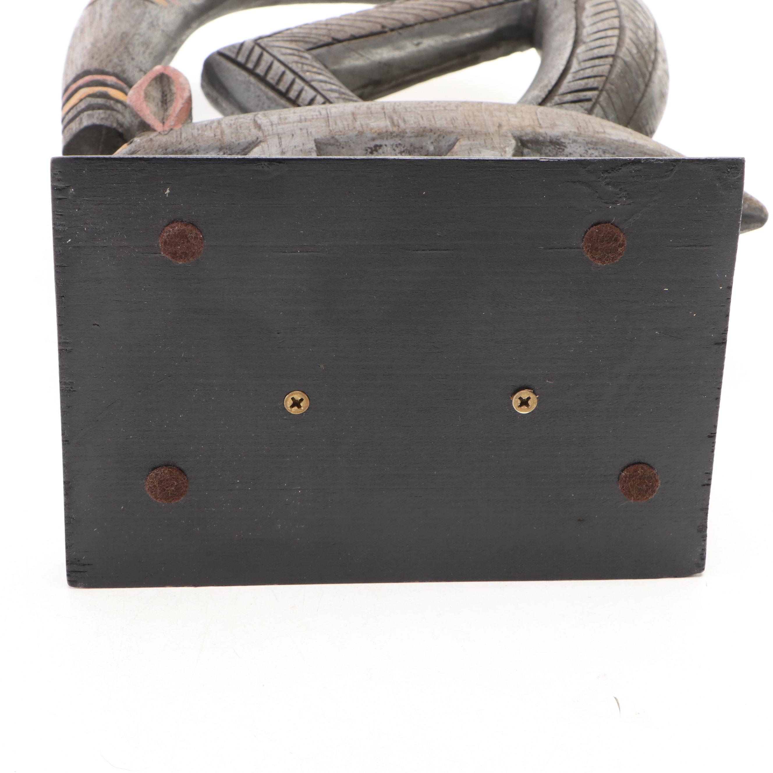 Mali West African Bamana Carved Wood Chiwara Antelope Headdress