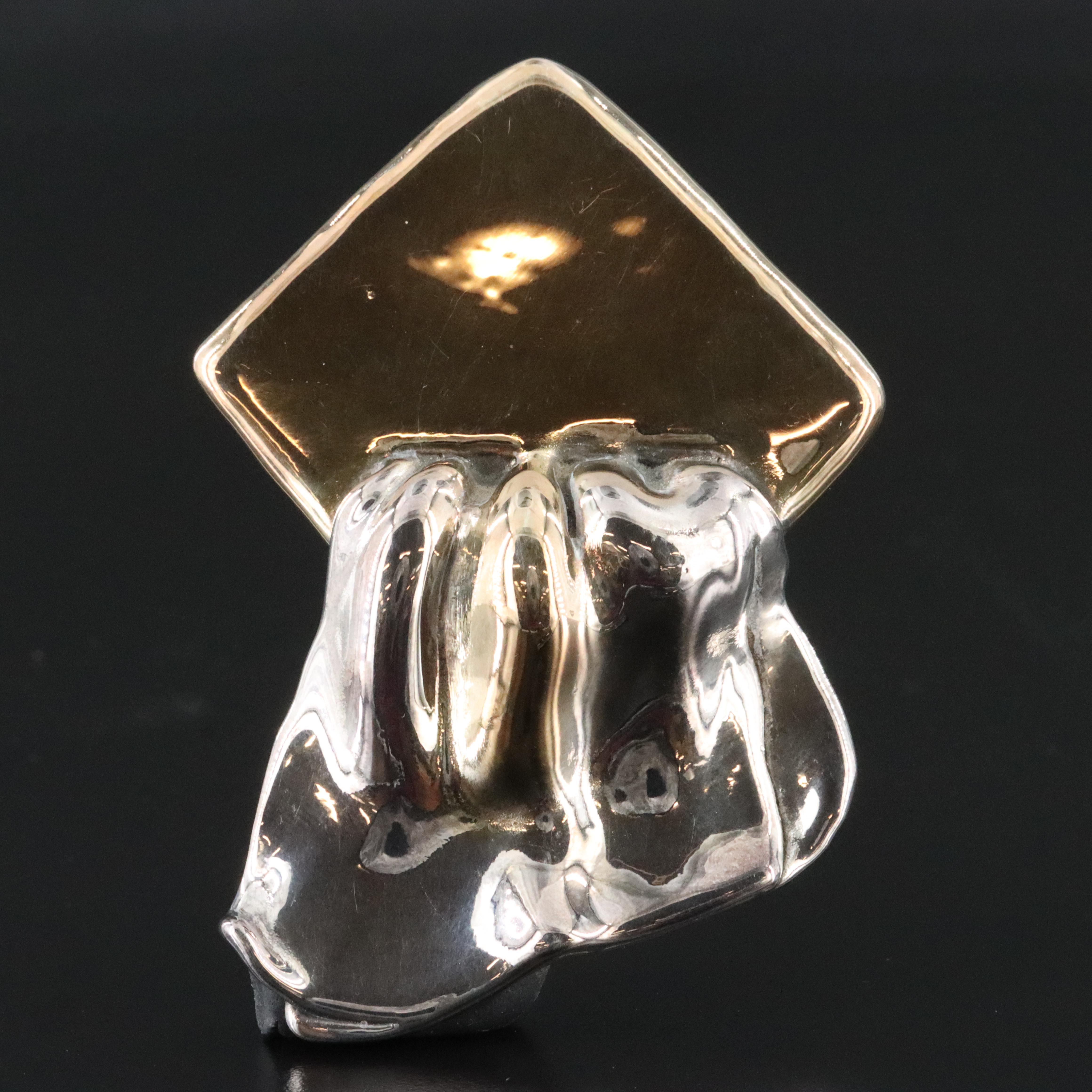 Sterling Electroformed Two-Tone Converter Brooch