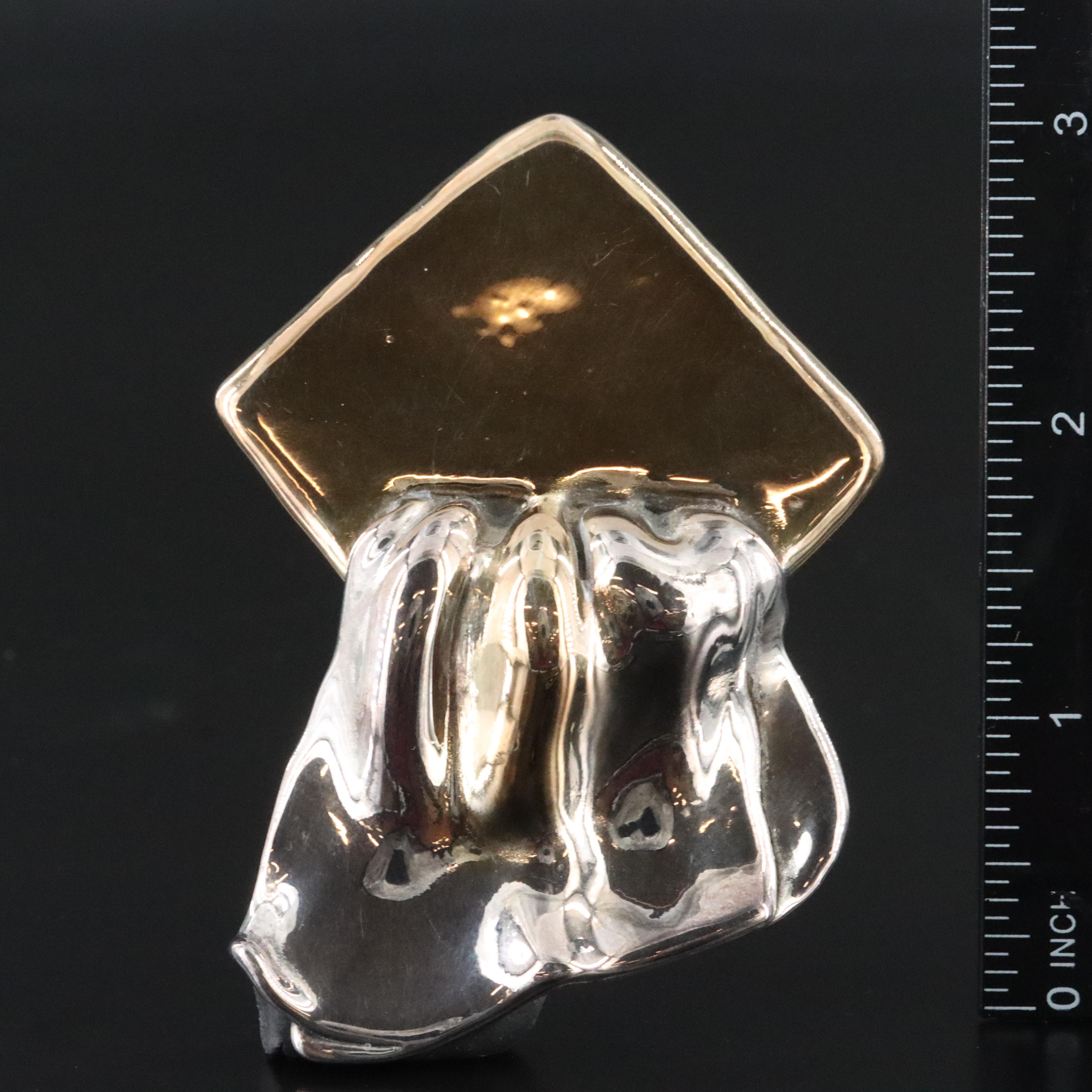 Sterling Electroformed Two-Tone Converter Brooch