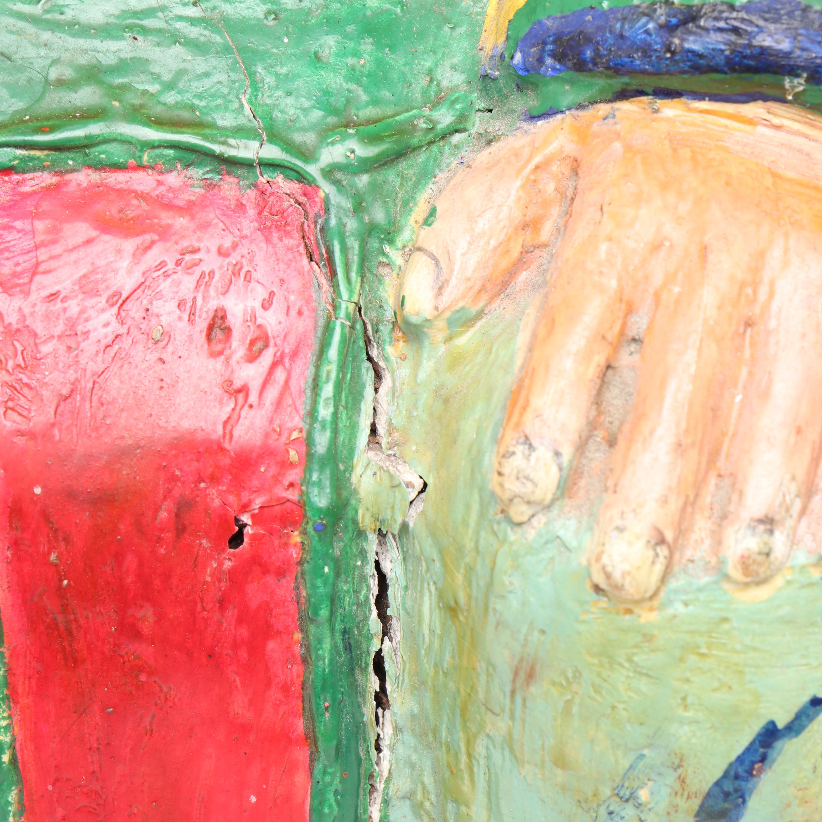 Southeast Asian Hand-Carved and Painted Wood Ancestor Figure