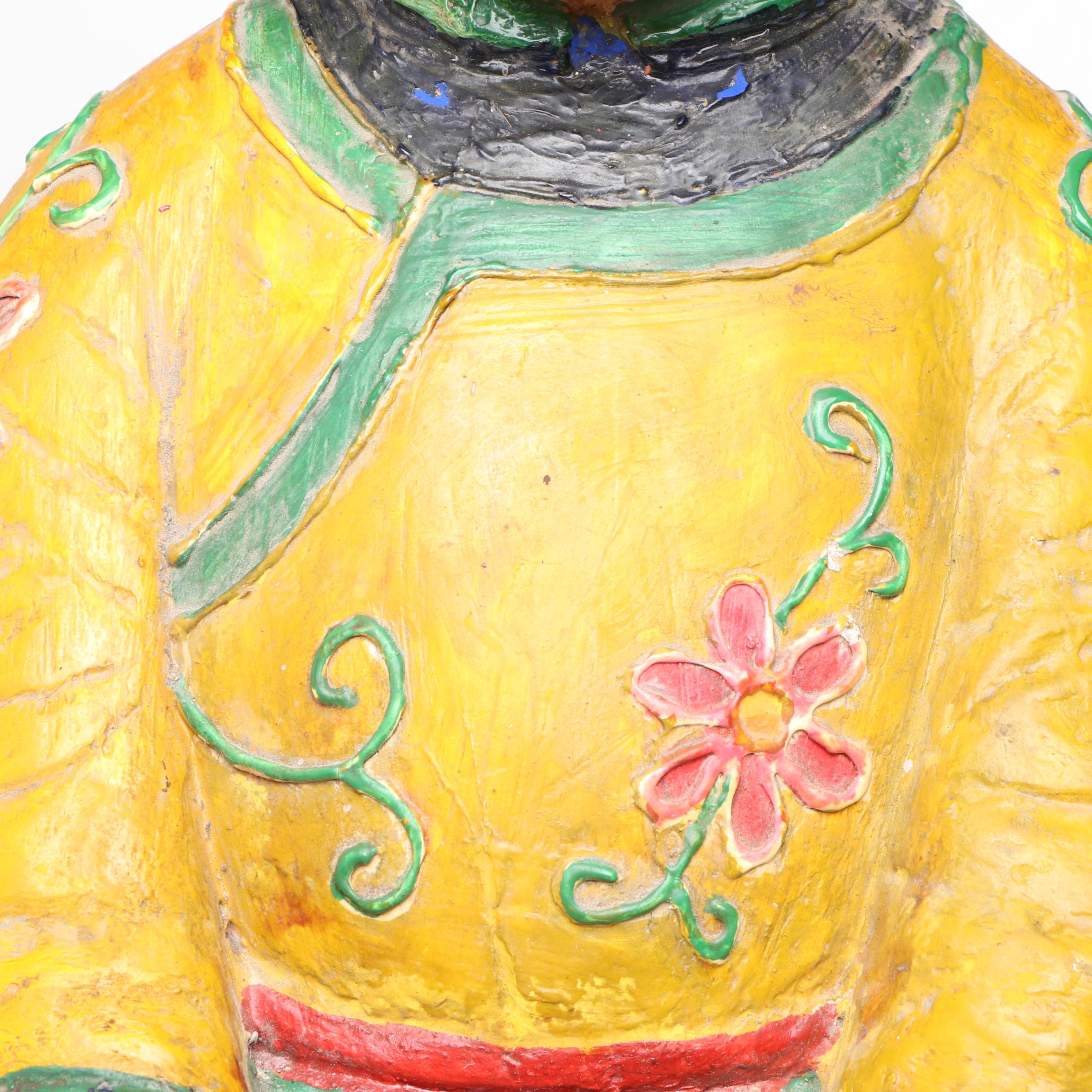 Southeast Asian Hand-Carved and Painted Wood Ancestor Figure